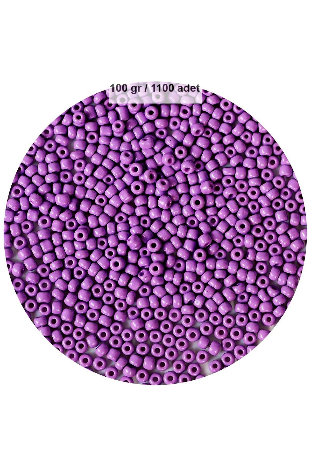 karadağsb Mor Renk 4 Mm Yaklaşık 1100 Adet / 100 Gram Cam Boncuk Oya Yazma Bileklik Ve Kolye