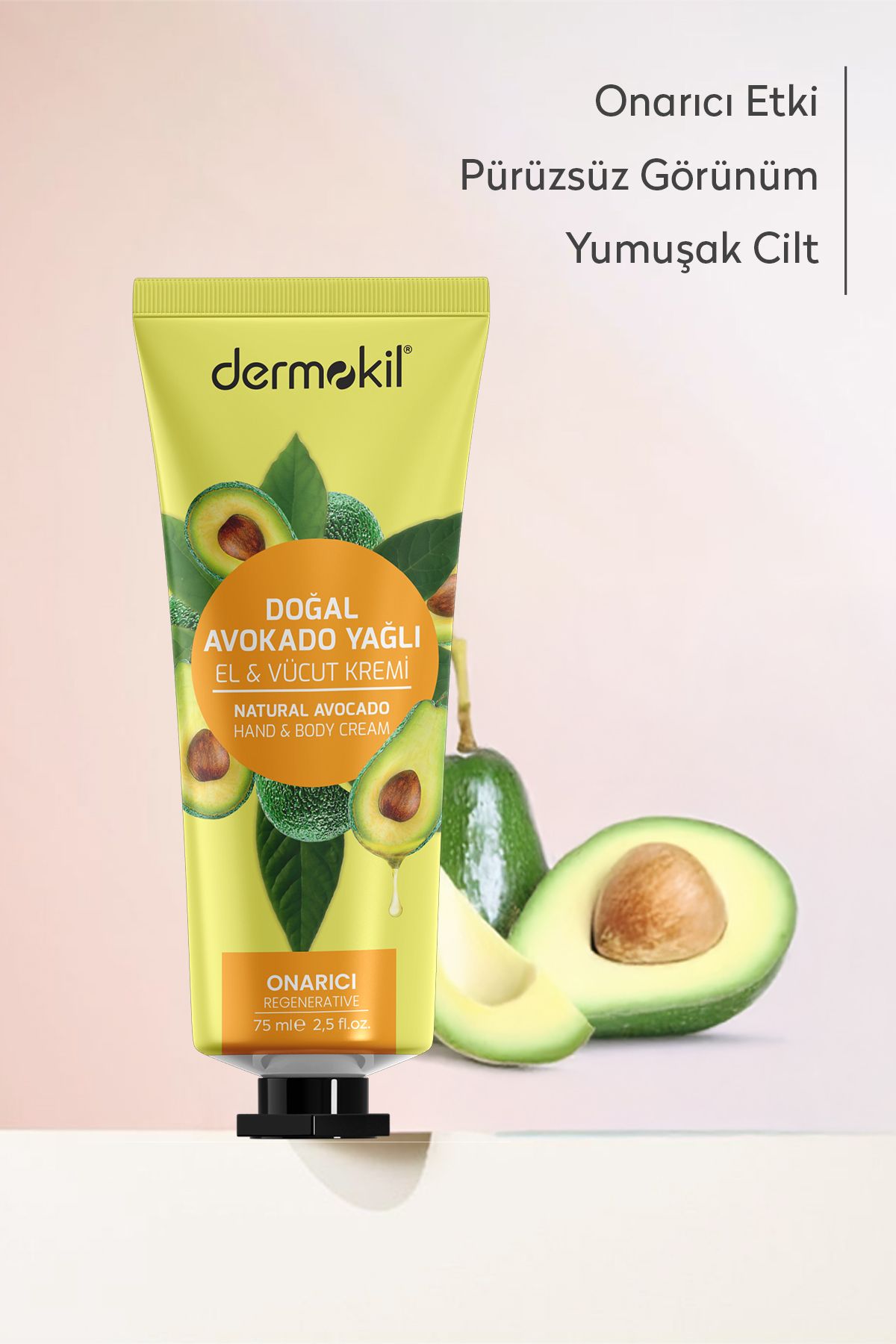 Dermokil-75 ml Avocado Oil Hand and Body Cream 2