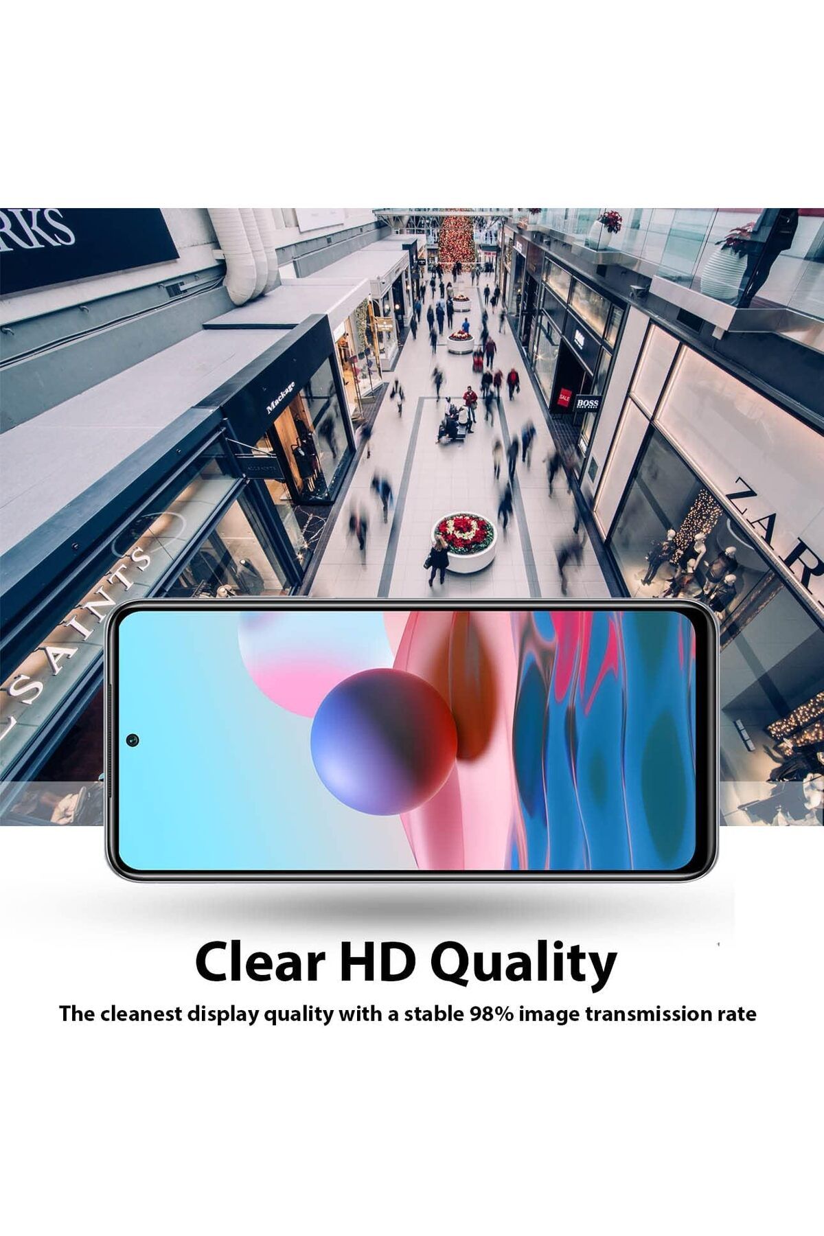 AWH-Screen Protector for Xiaomi Redmi Note 10/10s, Easy Install, Bubble Free, Anti-Scratch 7