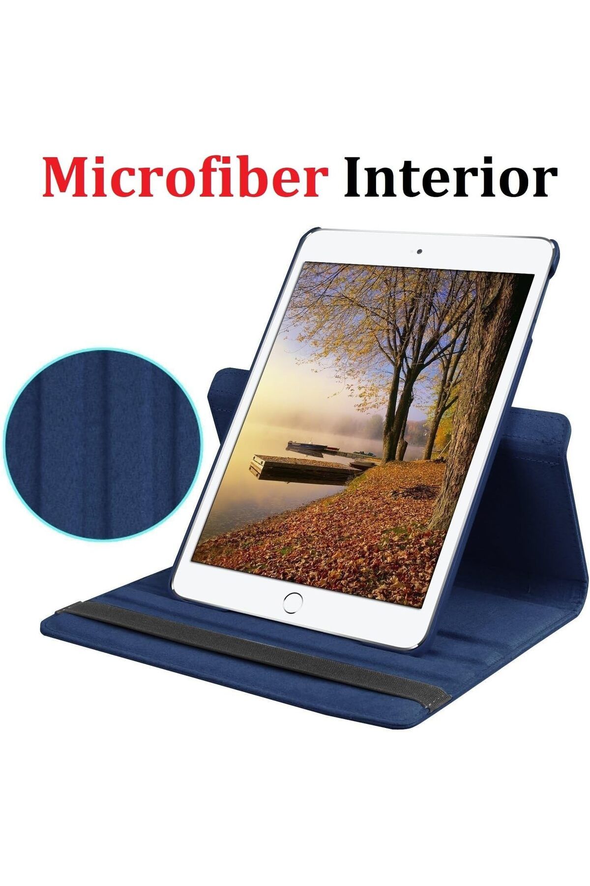 AWH-غطاء جلدي ذكي مع حامل دوار 360 درجة لجهاز iPad Air 3 2019 / Pro 10.5" 2017، أسود. 6