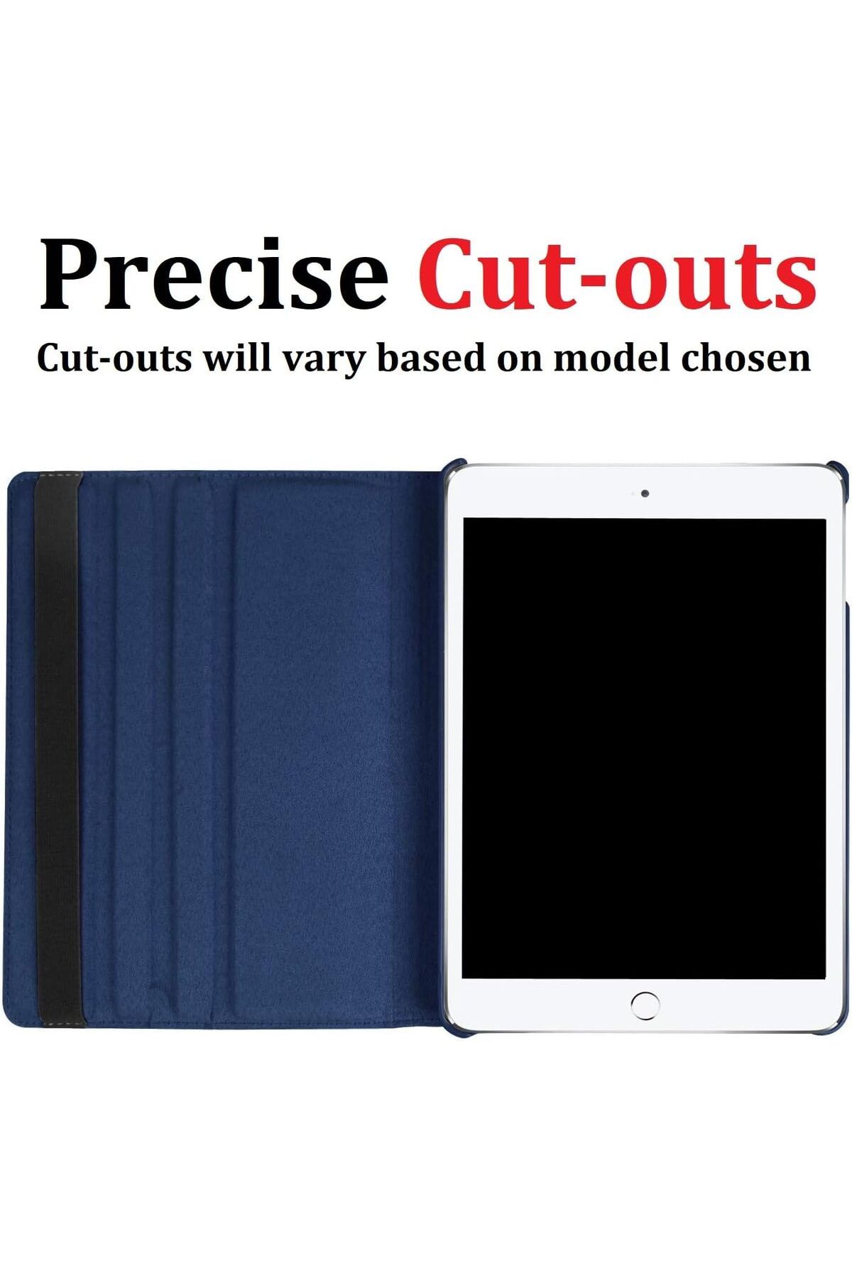 AWH-غطاء جلدي ذكي مع حامل دوار 360 درجة لجهاز iPad Air 3 2019 / Pro 10.5" 2017، أسود. 7