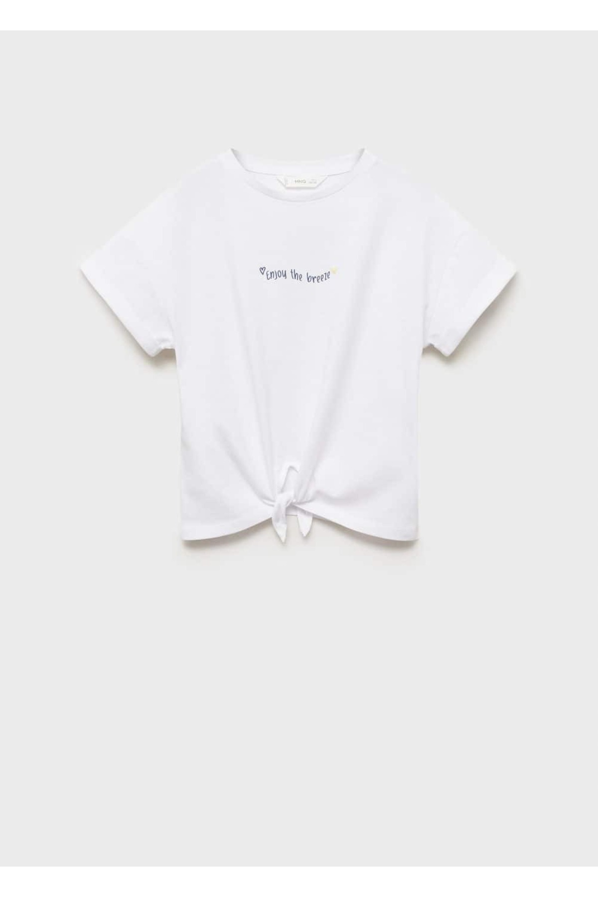 Desenli düğüm detaylı tişört