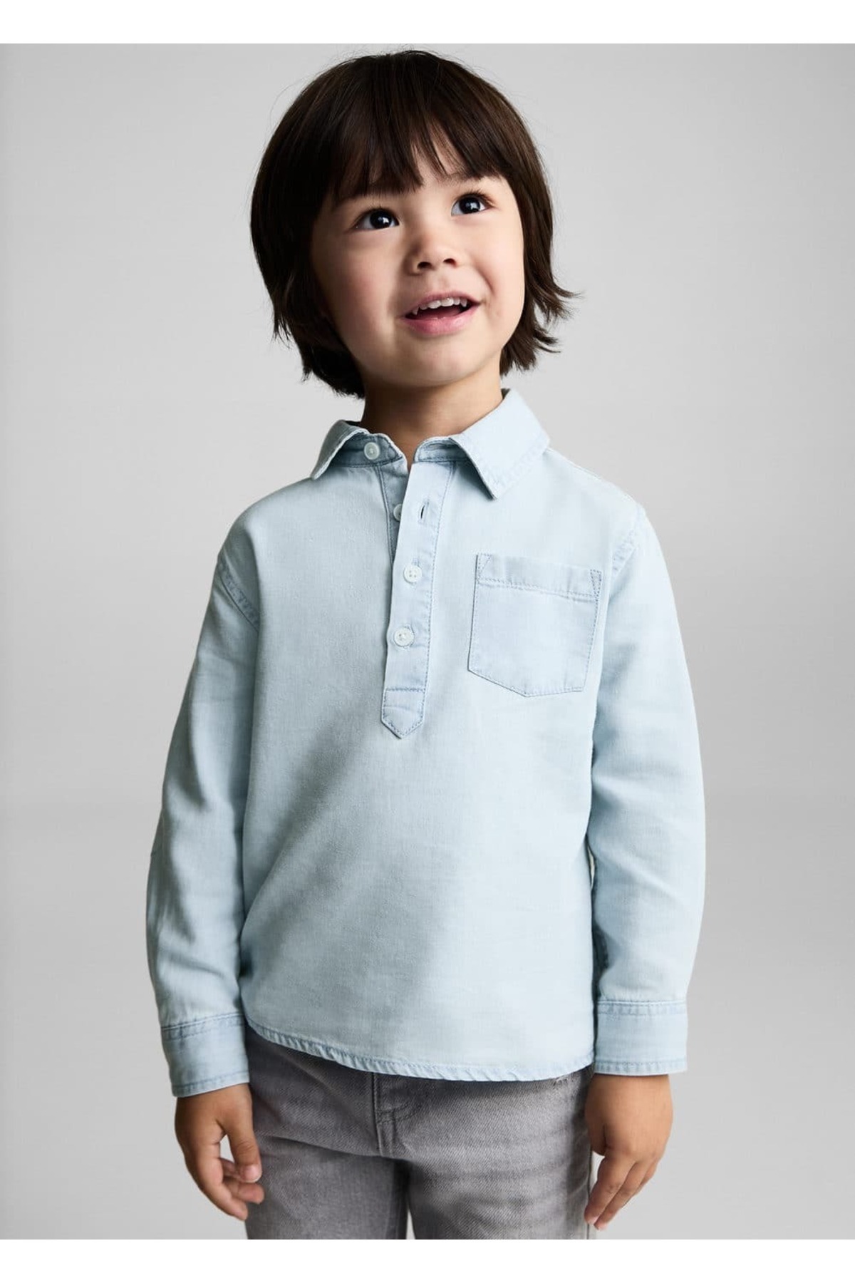 پیراهن جین با جیب  پیراهن جین با جیب