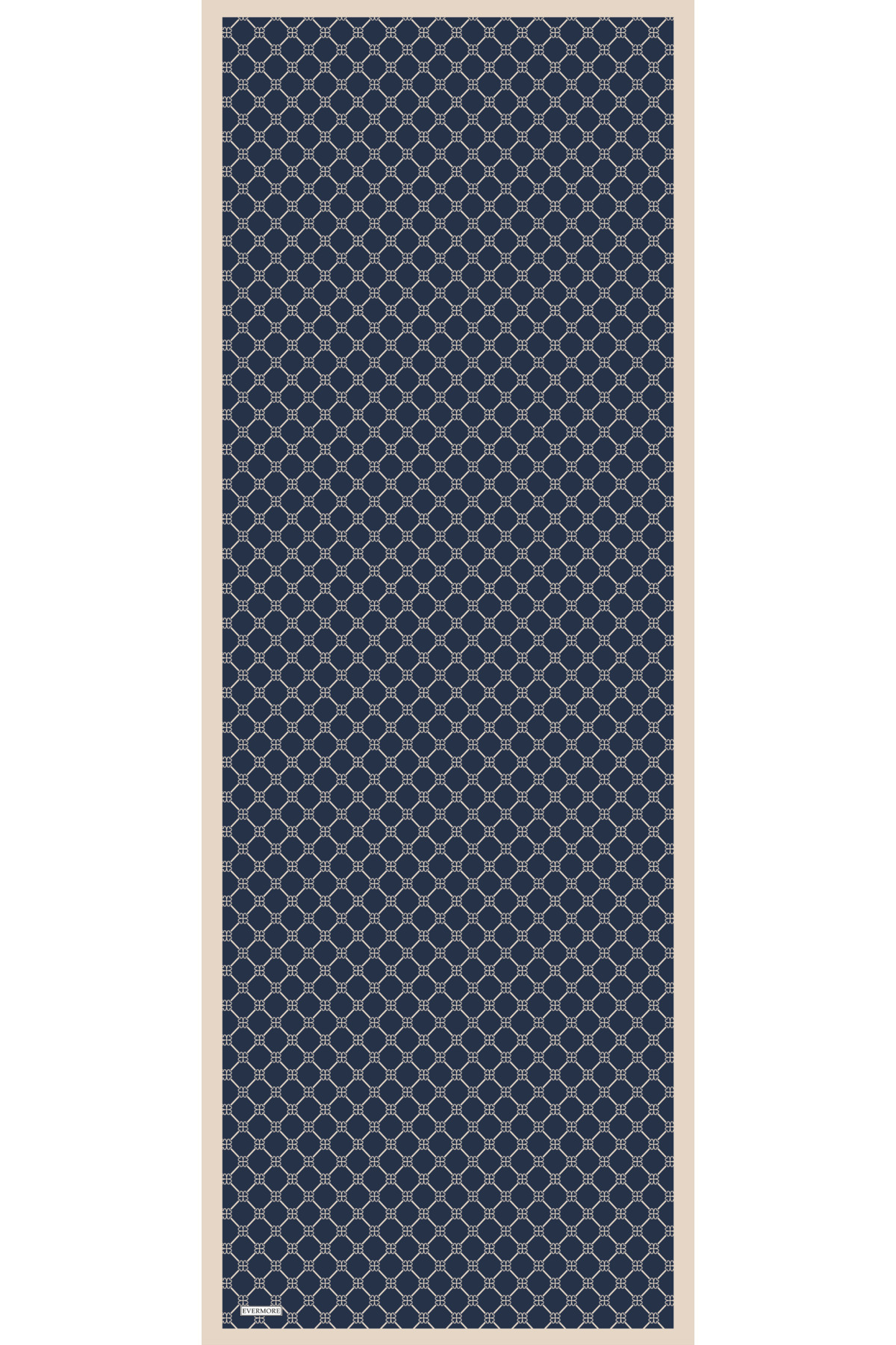EVERMORE-Fresh Shawl - Clover Pattern - Em060-06 - Navy Blue 3