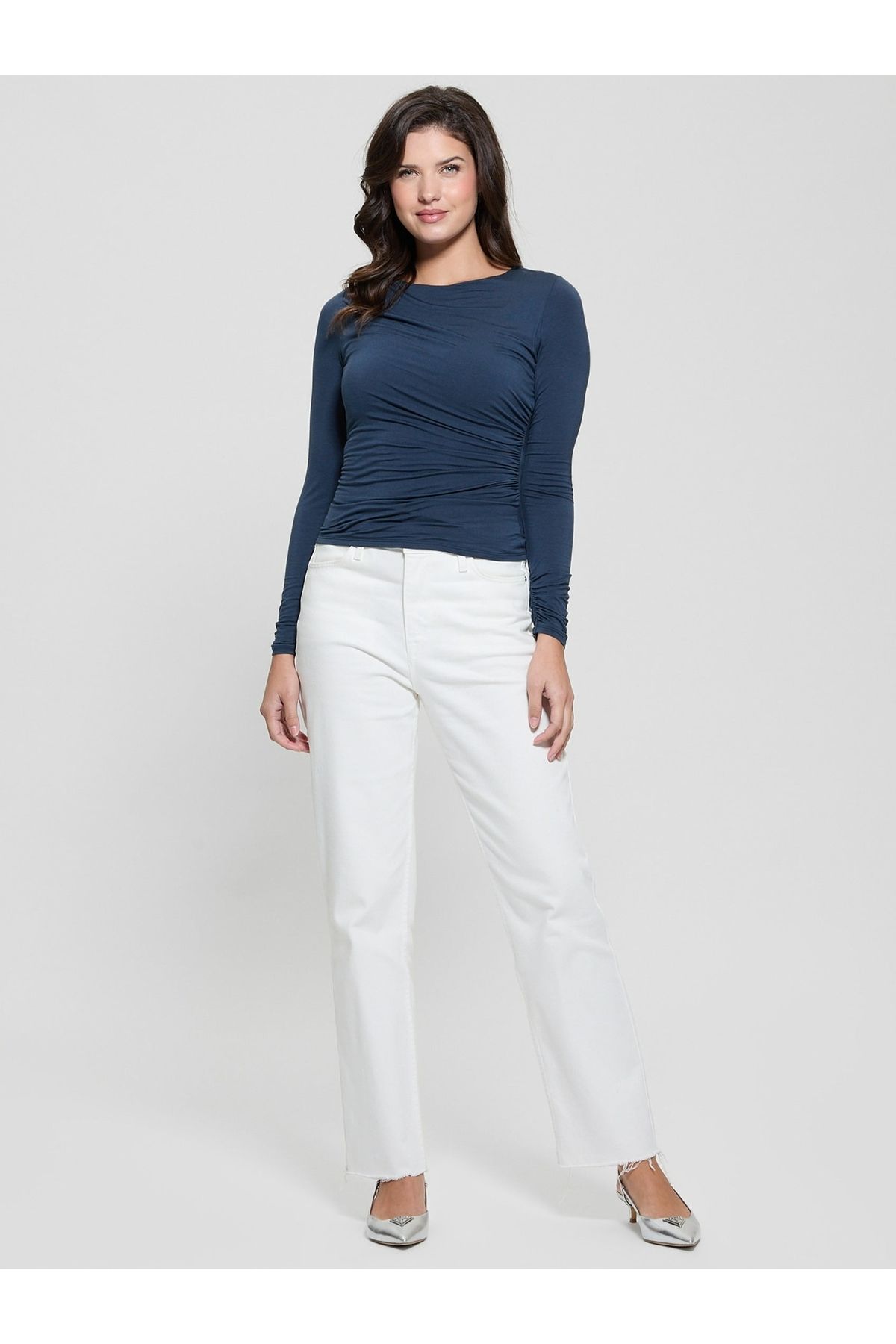 Guess-Noelle Ls Shirred - Scroll Fabric 3