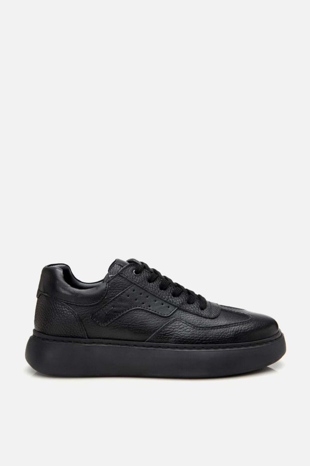 Yaya by Hotiç-Schwarze Herren-Freizeitschuhe aus echtem Leder 4