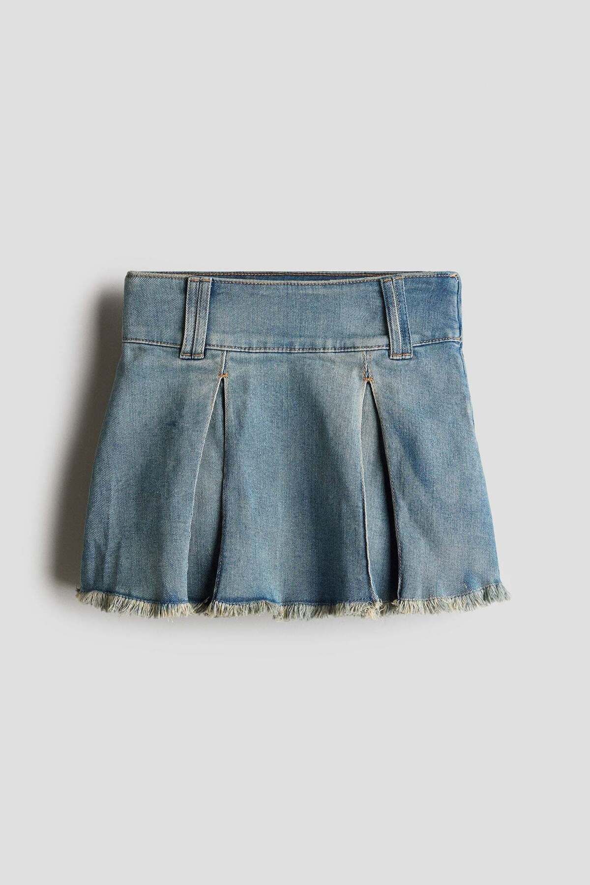 H&M-Pleated denim skirt 3