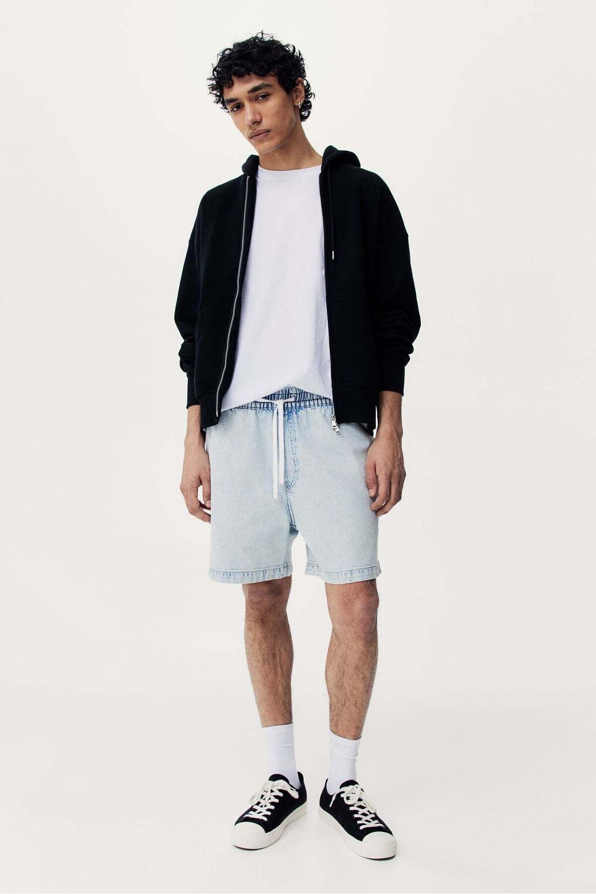 H&M-Regular Denim shorts 1