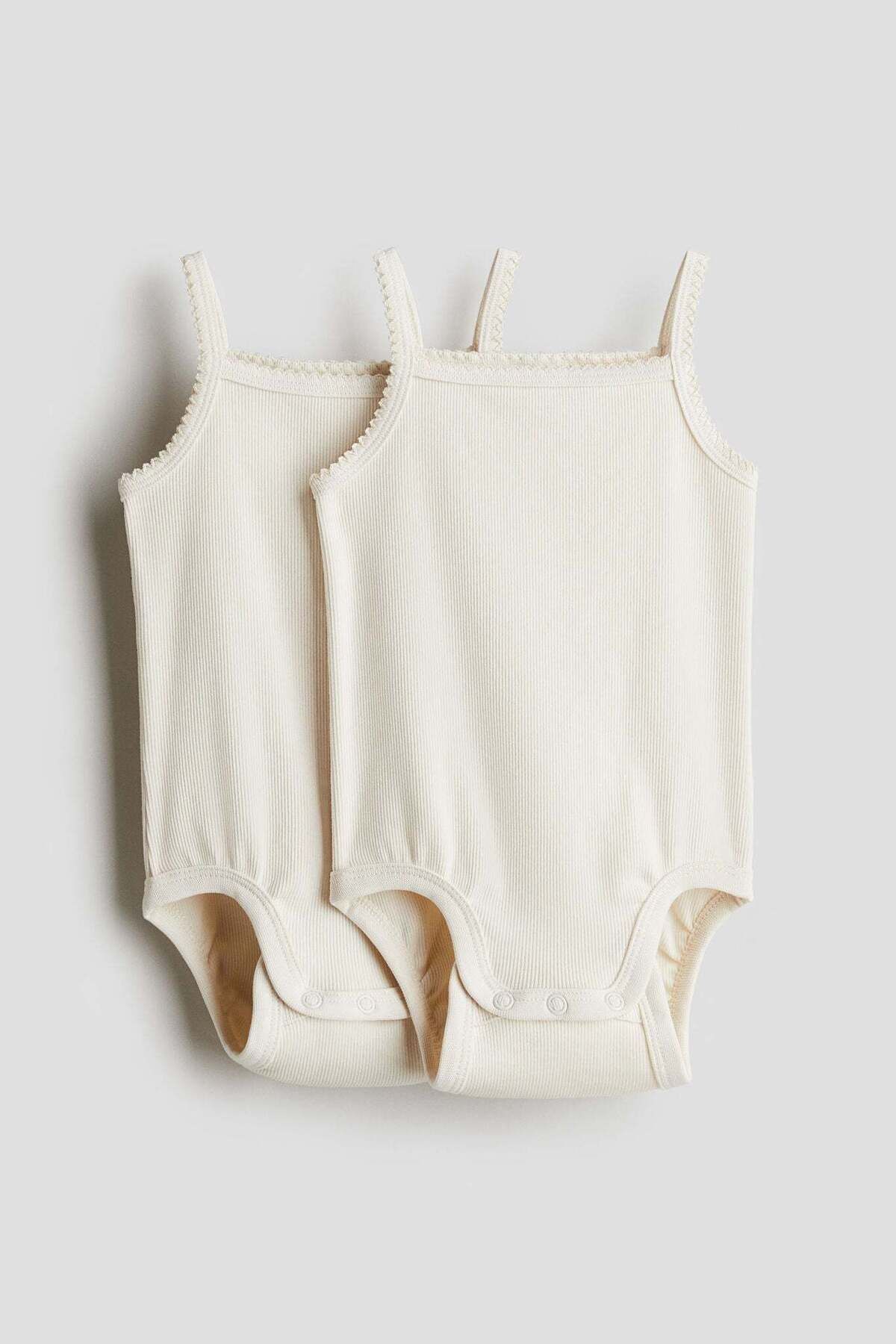 H&M-2-pack pima cotton jersey bodysuits 1