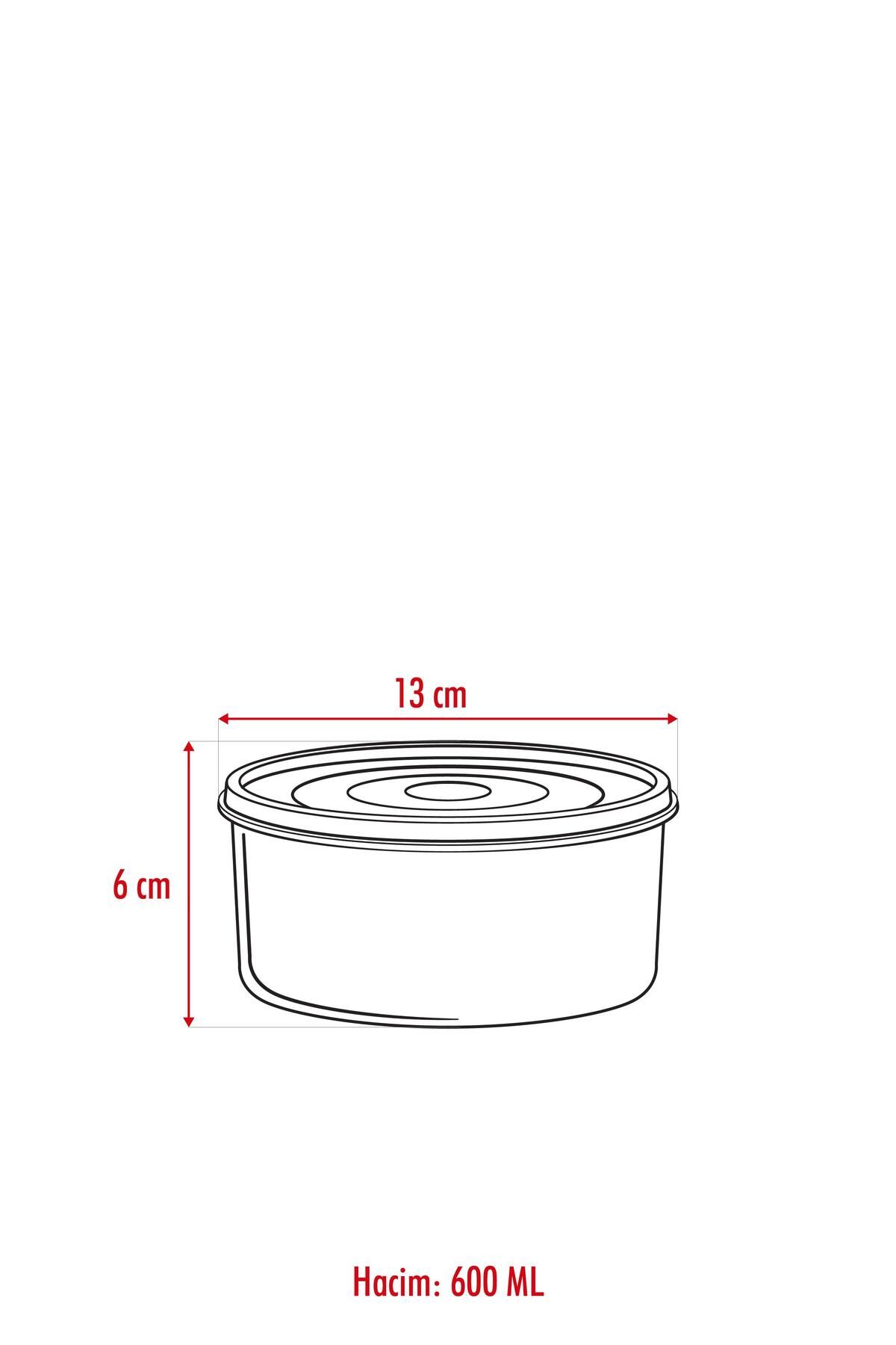 EWs-6 Pieces 600 ML Round Storage Container and Breakfast Set 3