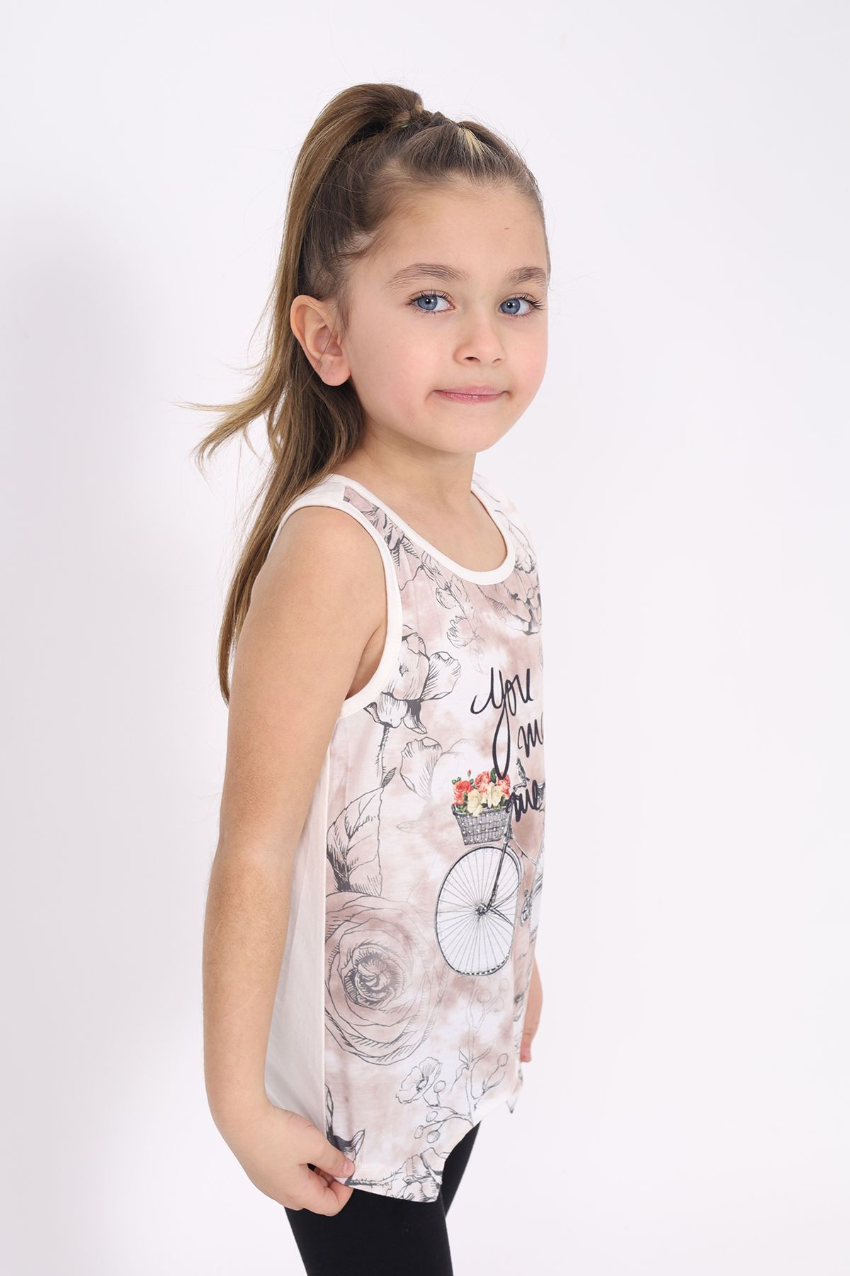 Toontoy-Bicycle Printed Girl's Tank Top 3