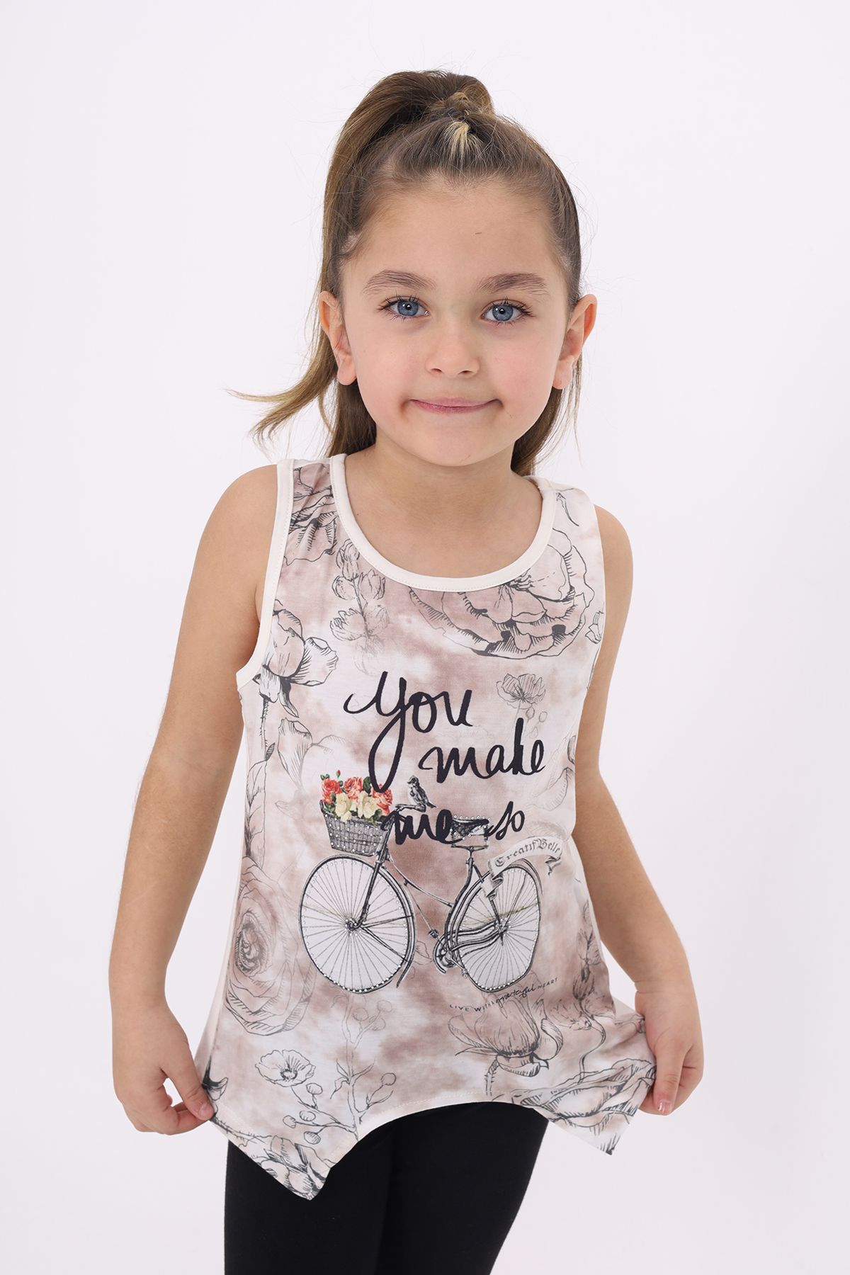 Toontoy-Bicycle Printed Girl's Tank Top 1