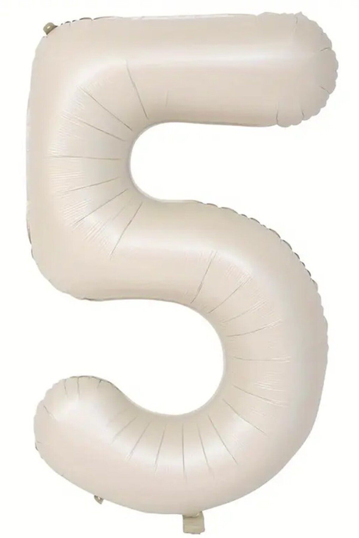 BeySüS-Cream Color 5 Number Foil Balloon 80 cm 1