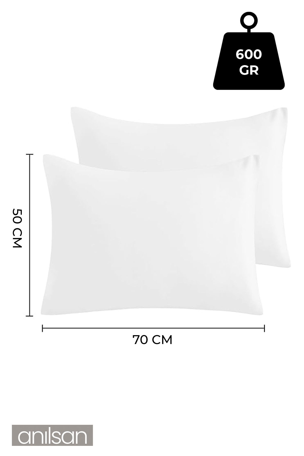 Anılsan-Double Silicone Quilt Set of 2 Microfiber Pillows 600g 2