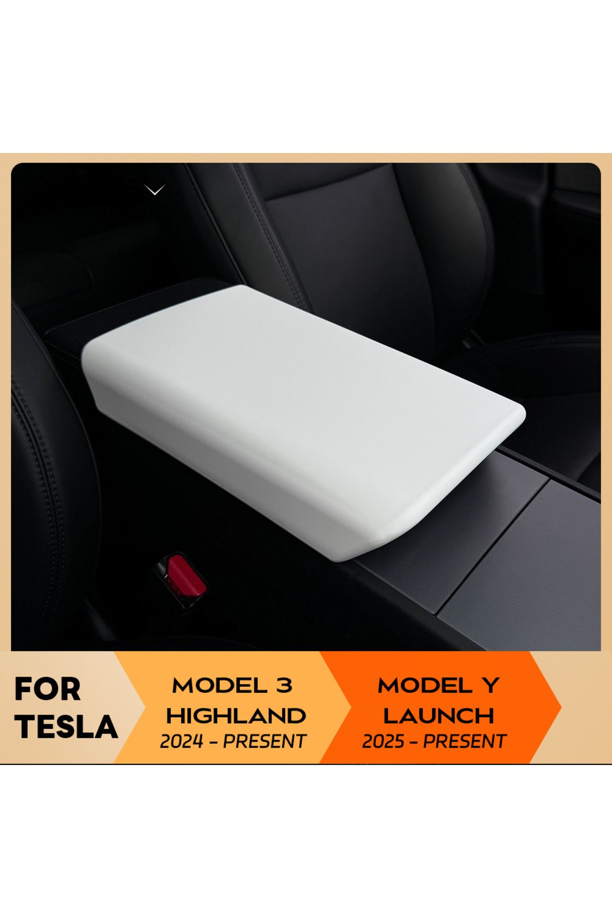 Choice-Black For Tesla Model Y Launch Juniper 2025 Model 3 Highland 2024 Tpe Soft Case Center Console Arm R 2