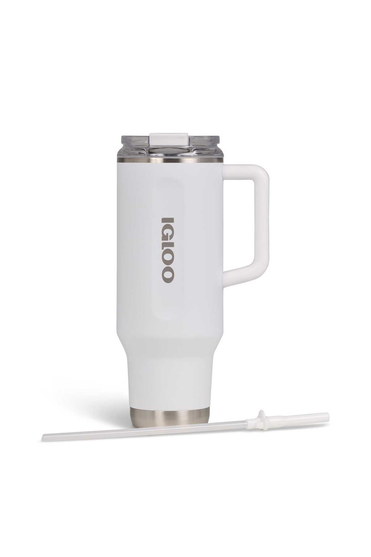 IGLOO-- 40 OZ Stainless Steel Travel Mug  - White 1