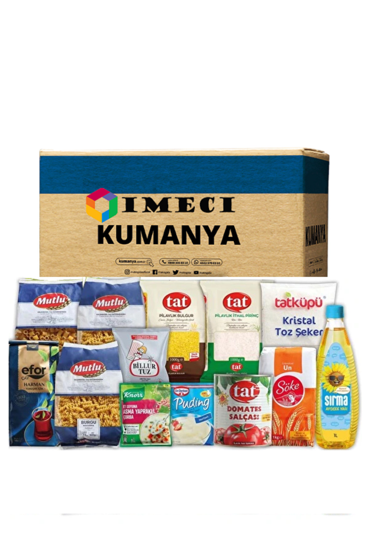 imeci TAT Ramazan Paketi Gıda Kumanya Yardım Erzak Kolisi BEREKET C