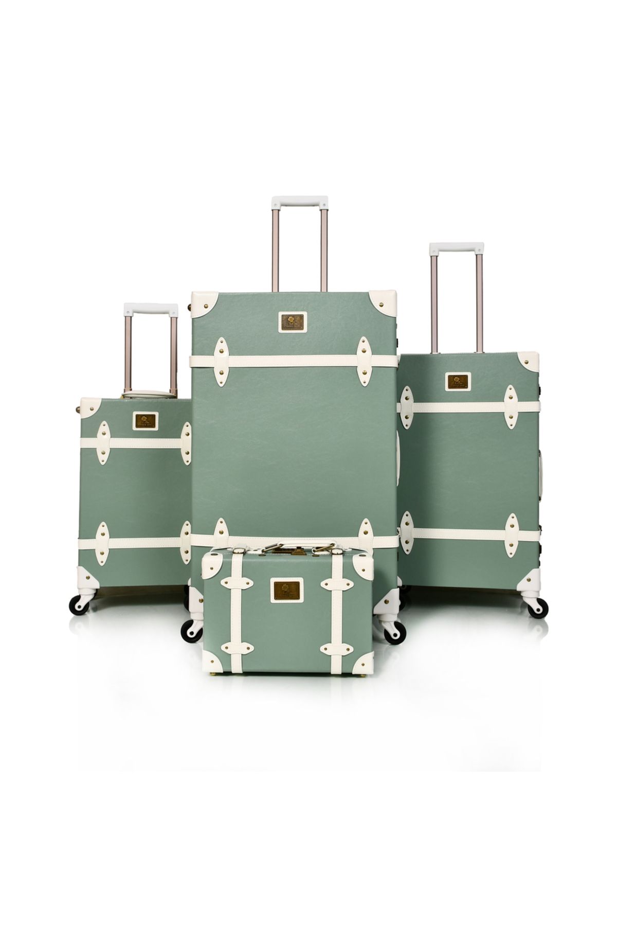 MORANO-Classic Leather Bلكامل Moraraino 4 Pieces of شنط Travel Squat-Including the Lap and Lock Security 1