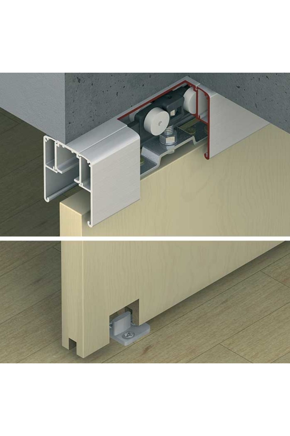 Hafele-Slido Classic 80-O - Sliding Door Set 847-966mm 940.82.105 1