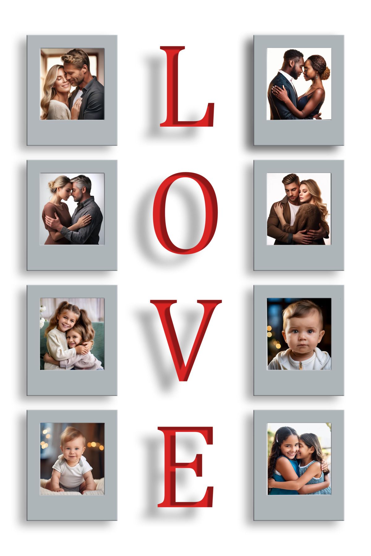 VenüsArt LOVE 8 FOTOĞRAFLI 21X30 CM FOTOĞRAF BASKISI