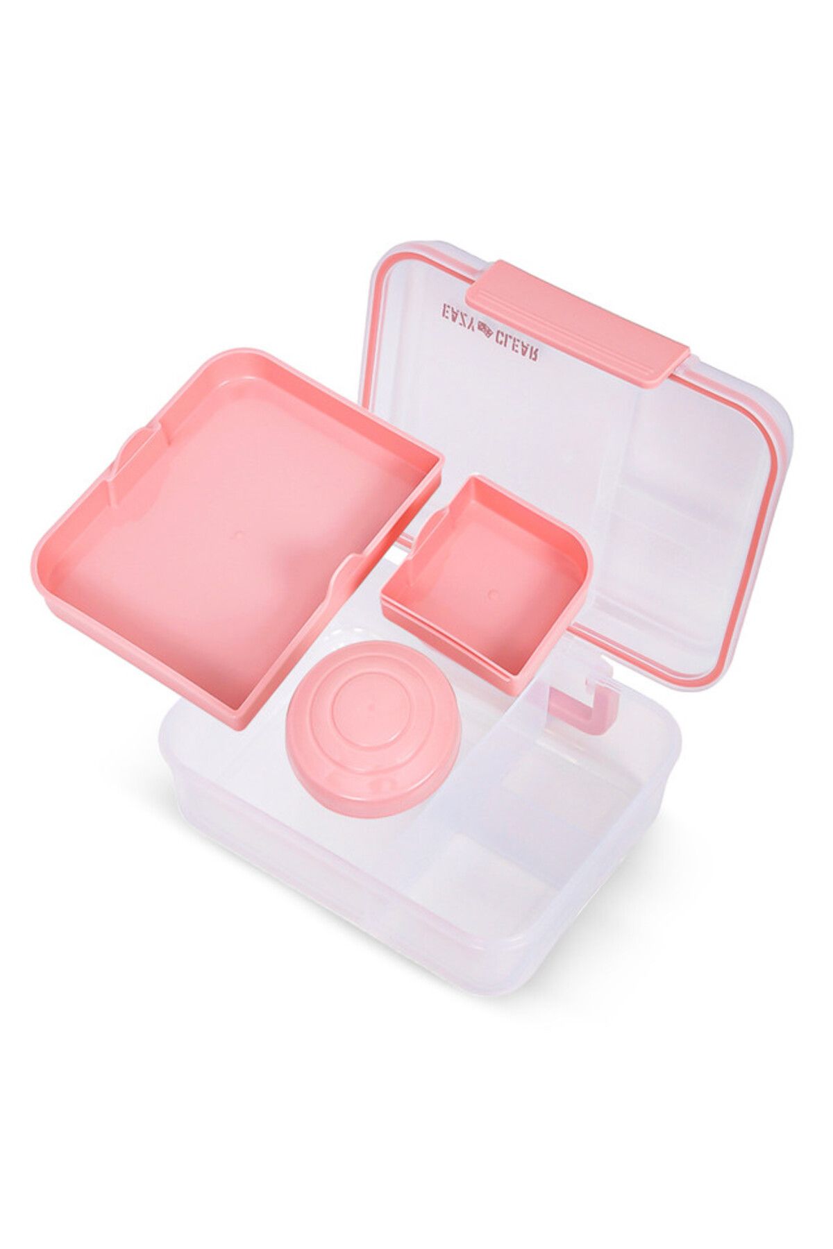 Eazy Kids-3/4/5 Compartment Convertible 1650ml Bento Lunch Box with 150ml Gravy Bowl - Pink 2