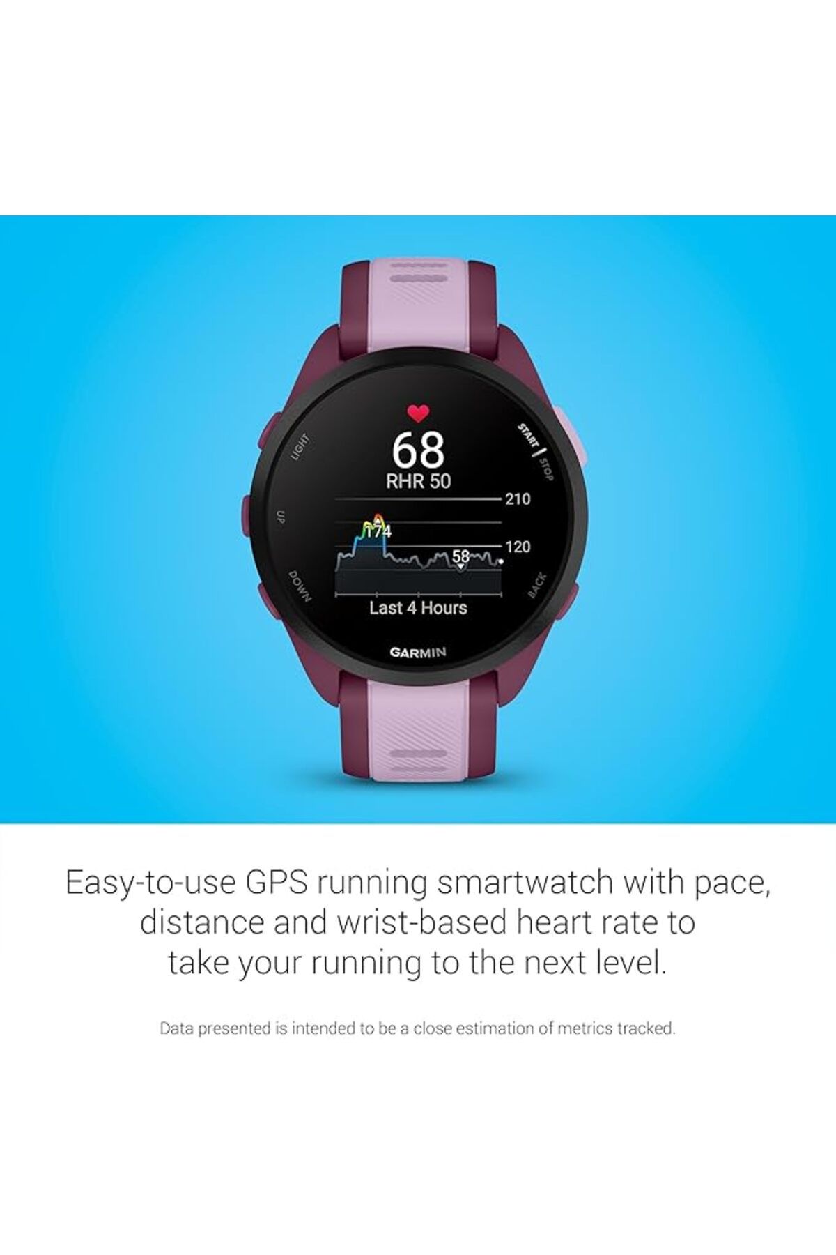 Garmin-FORERUNNER 165 MUSIC BERRY/LILAC 4