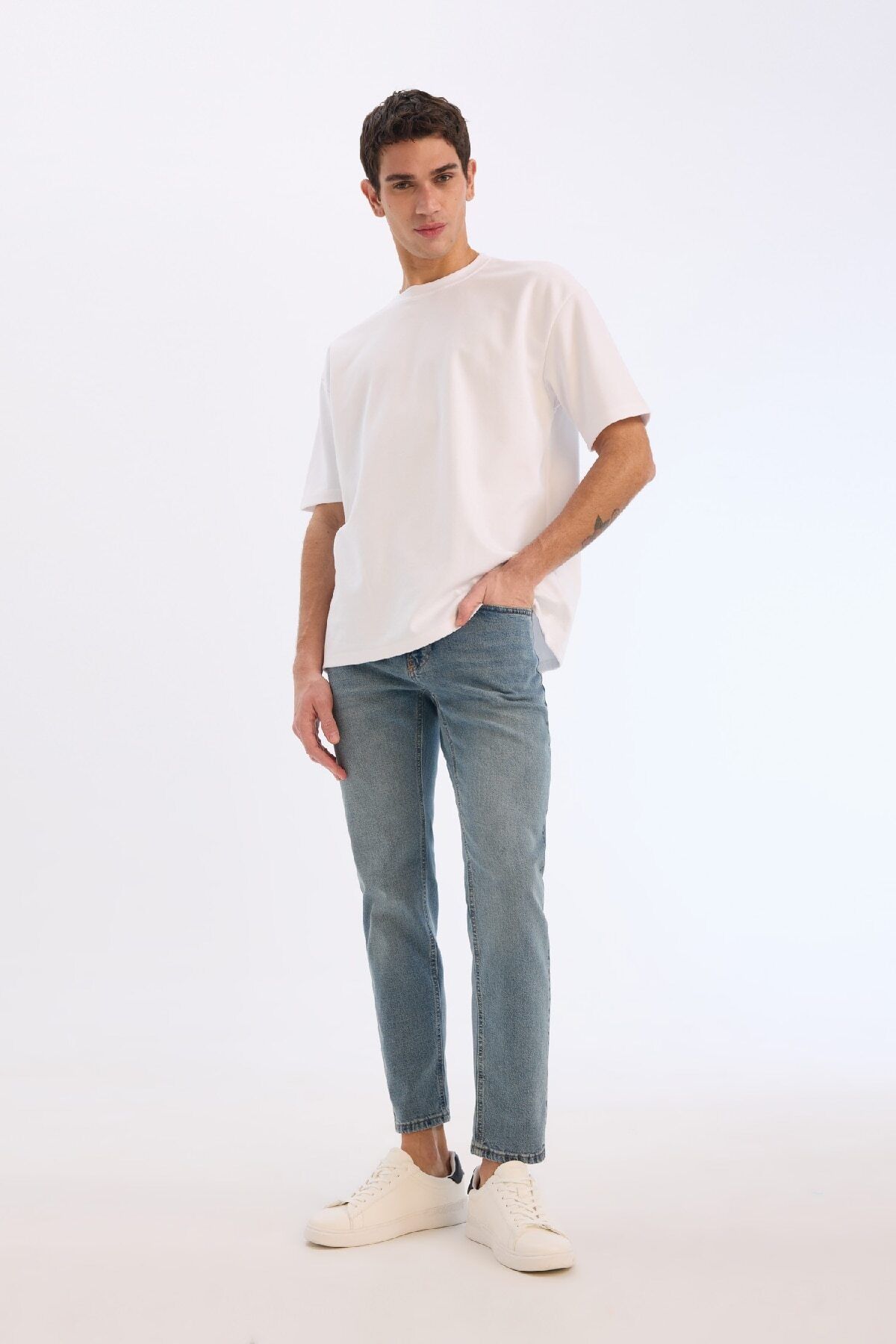 DeFacto-Slim Tapered Fit Skinny Leg Jeans Pants E7108Ax25Sp 2