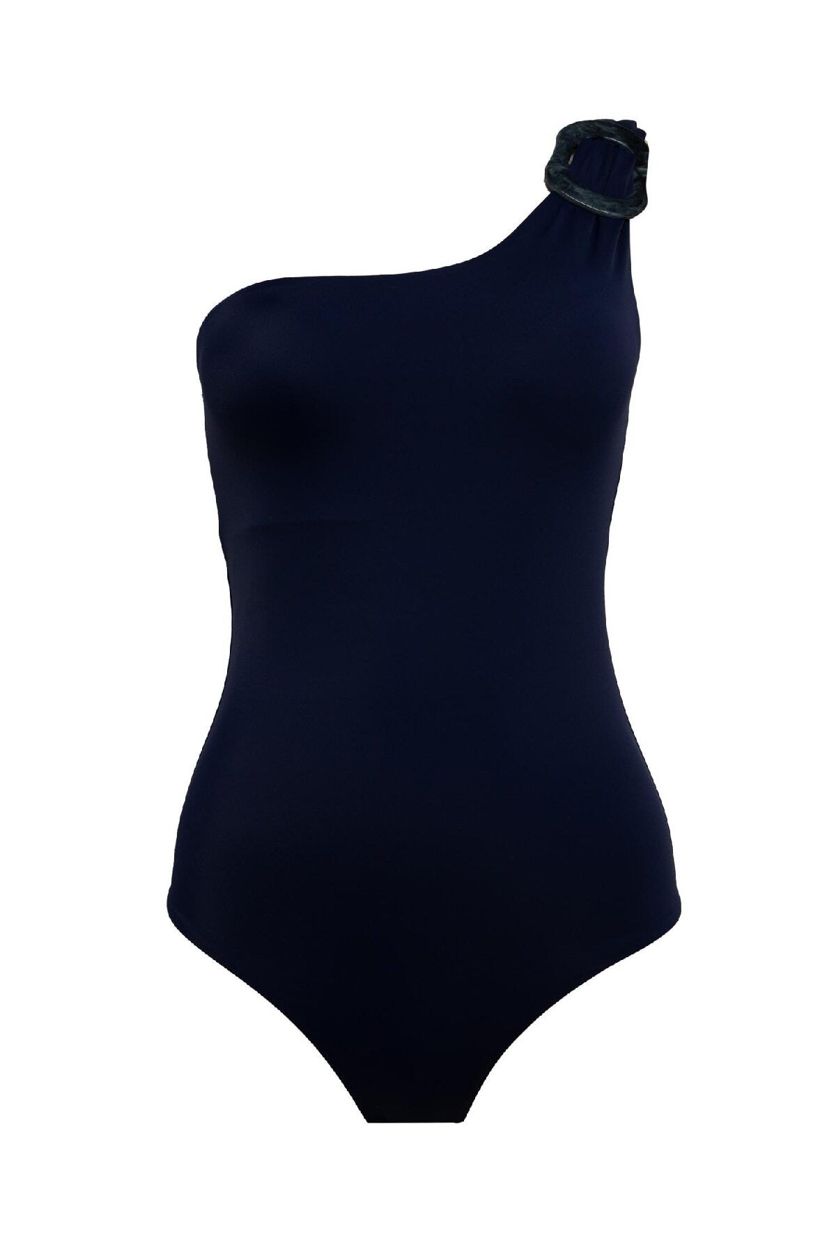 DeFacto-DeFacto One Shoulder Buckle Swimsuit - Ayje C3242AX24HS 1