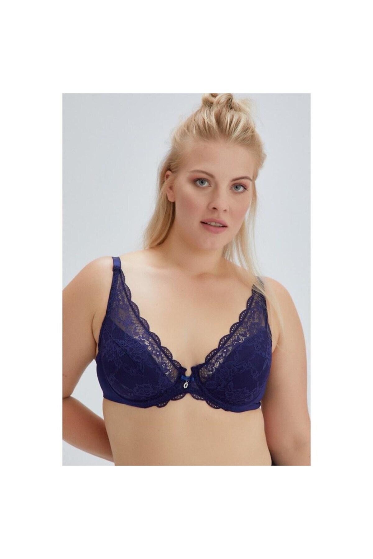 Eros-Sutien unic triunghi acoperit cu sârmă Ersk310 Emmly - bleumarin 2