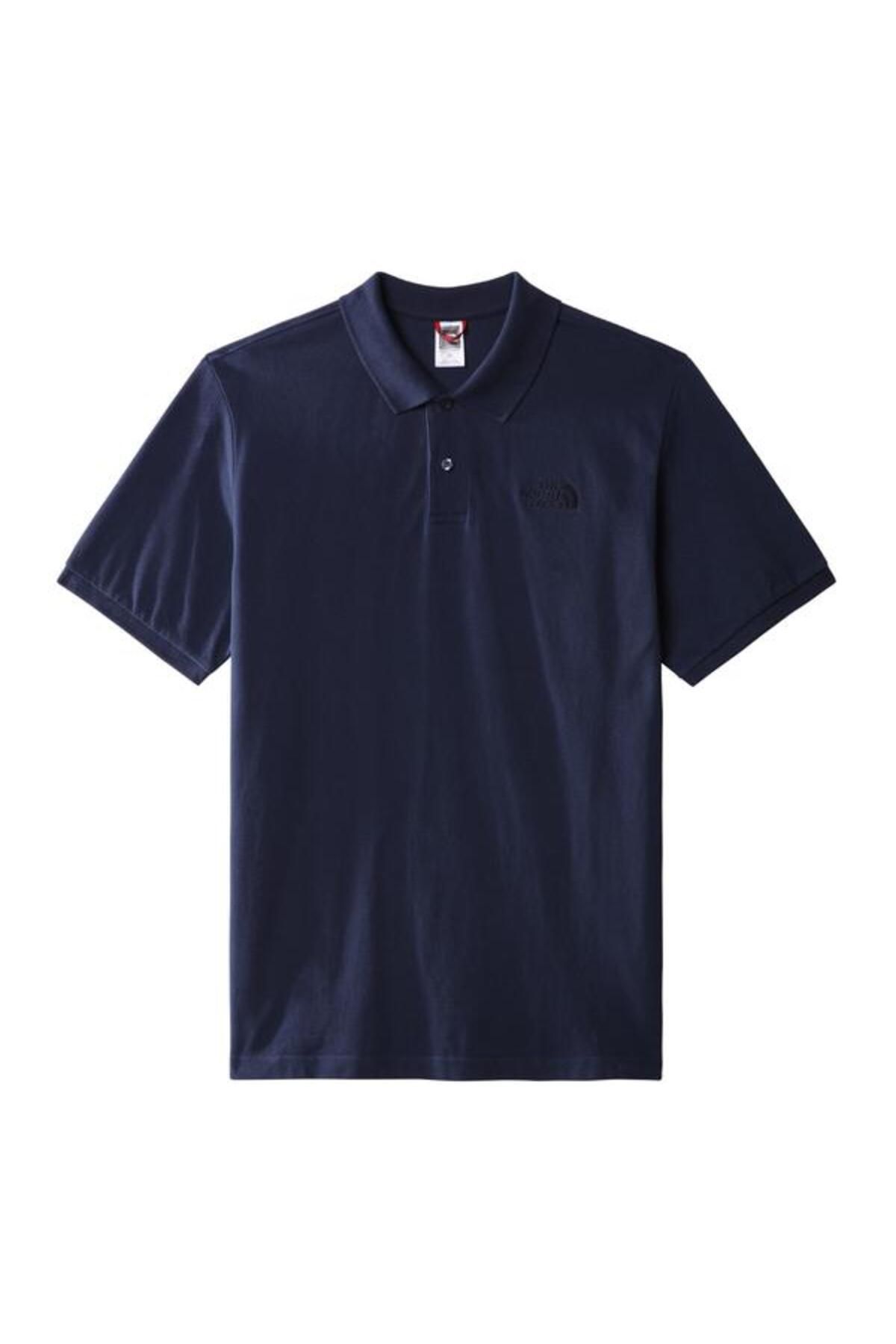 تی شرت یقه پولو آبی مردانه Piquet 's Navy Blue Polo t shirt The North Face