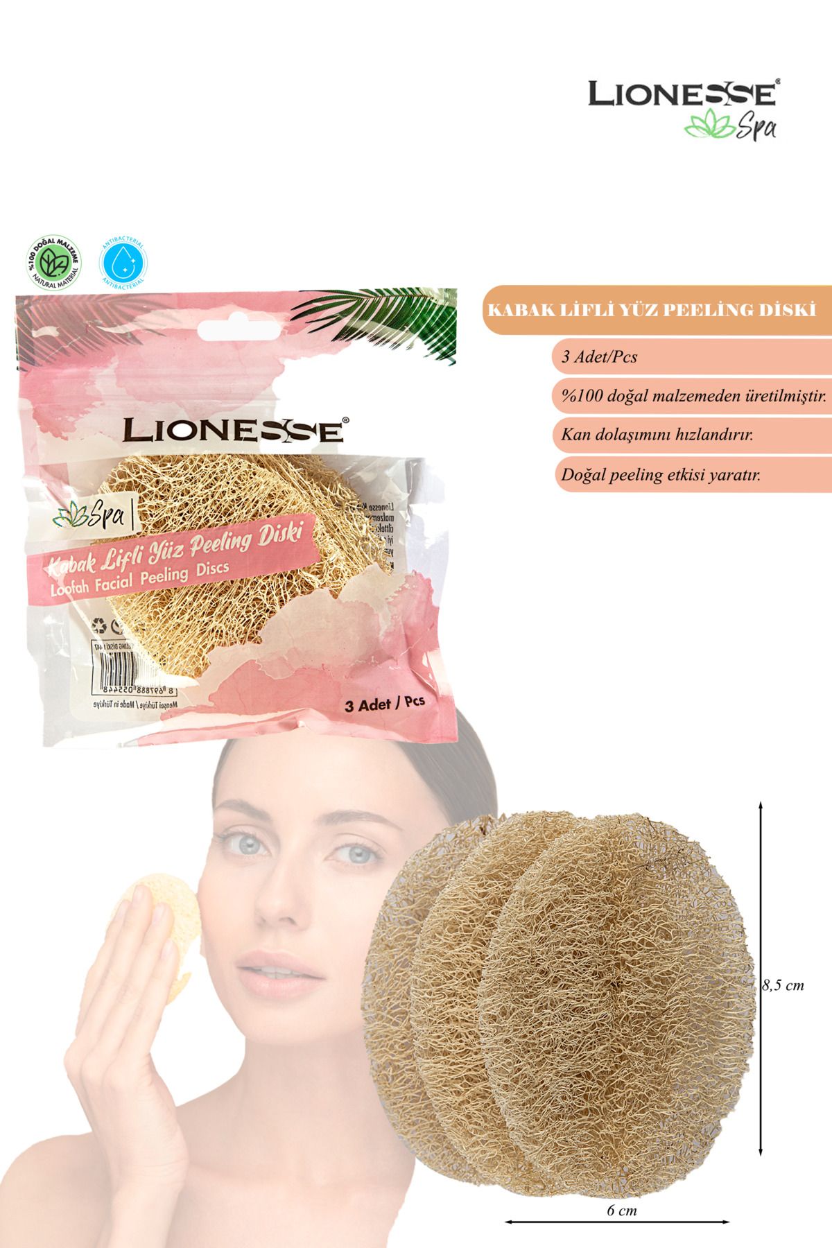 Lionesse-Triple Pumpkin Fiber Facial Peeling Disc L-447 1