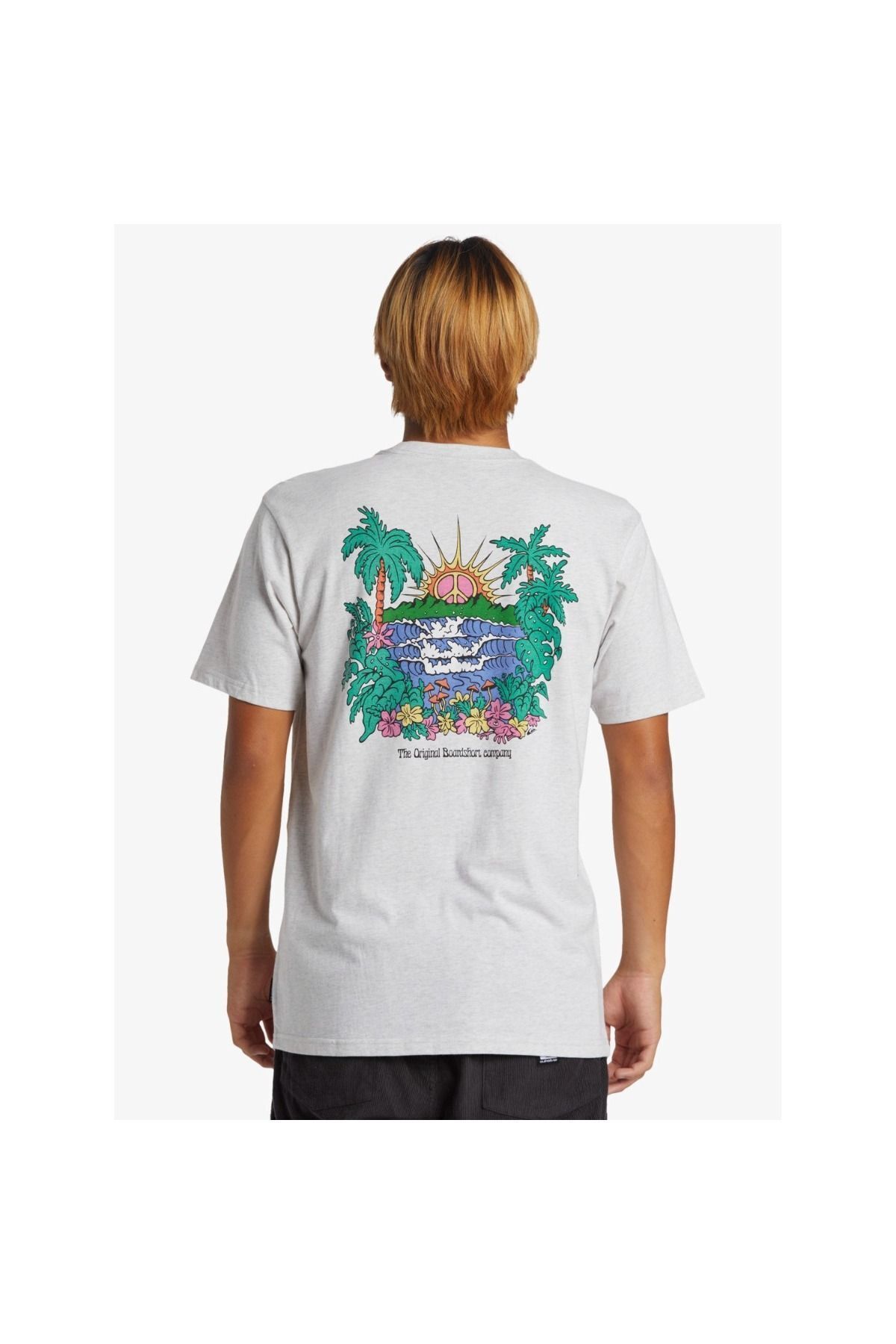 Quiksilver-Tricou alb pentru bărbați Island Sunrise Moe - Aqyzt09543-scvw 3