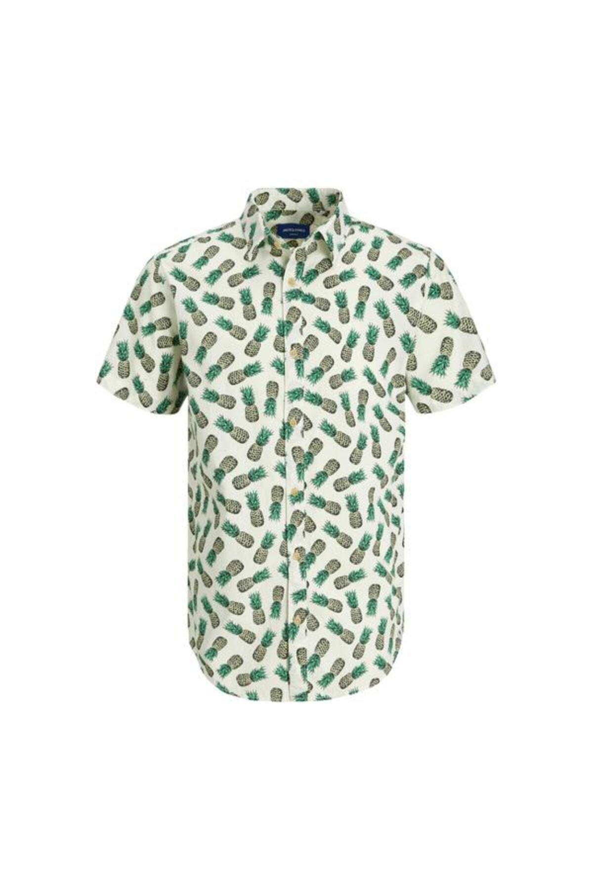 پیراهن مردانه طرح دار آستین کوتاه | جک اند جونز Jack & Jones TYC9AGVD2N168750314149092 - تصویر 5