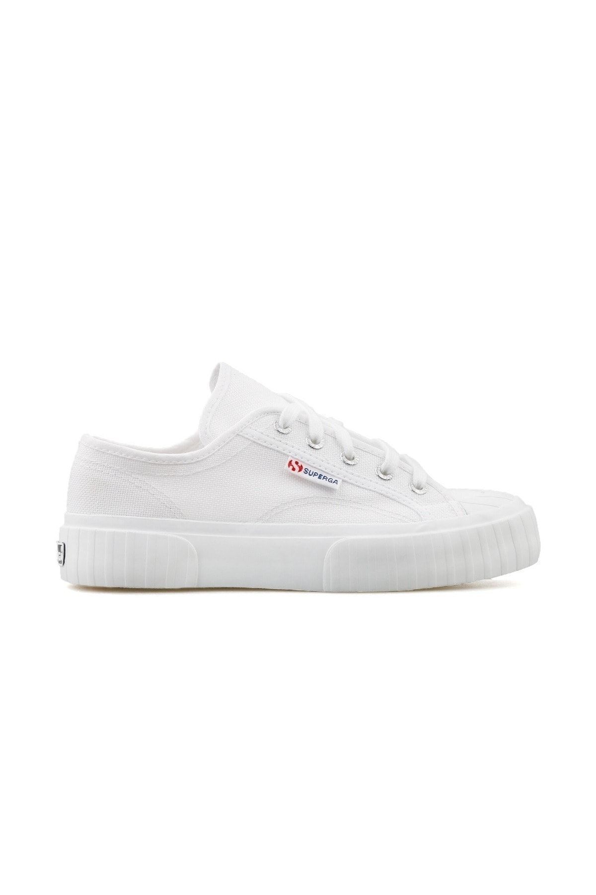 Superga-2630 حذاء رياضي أبيض مخطط للجنسين 1