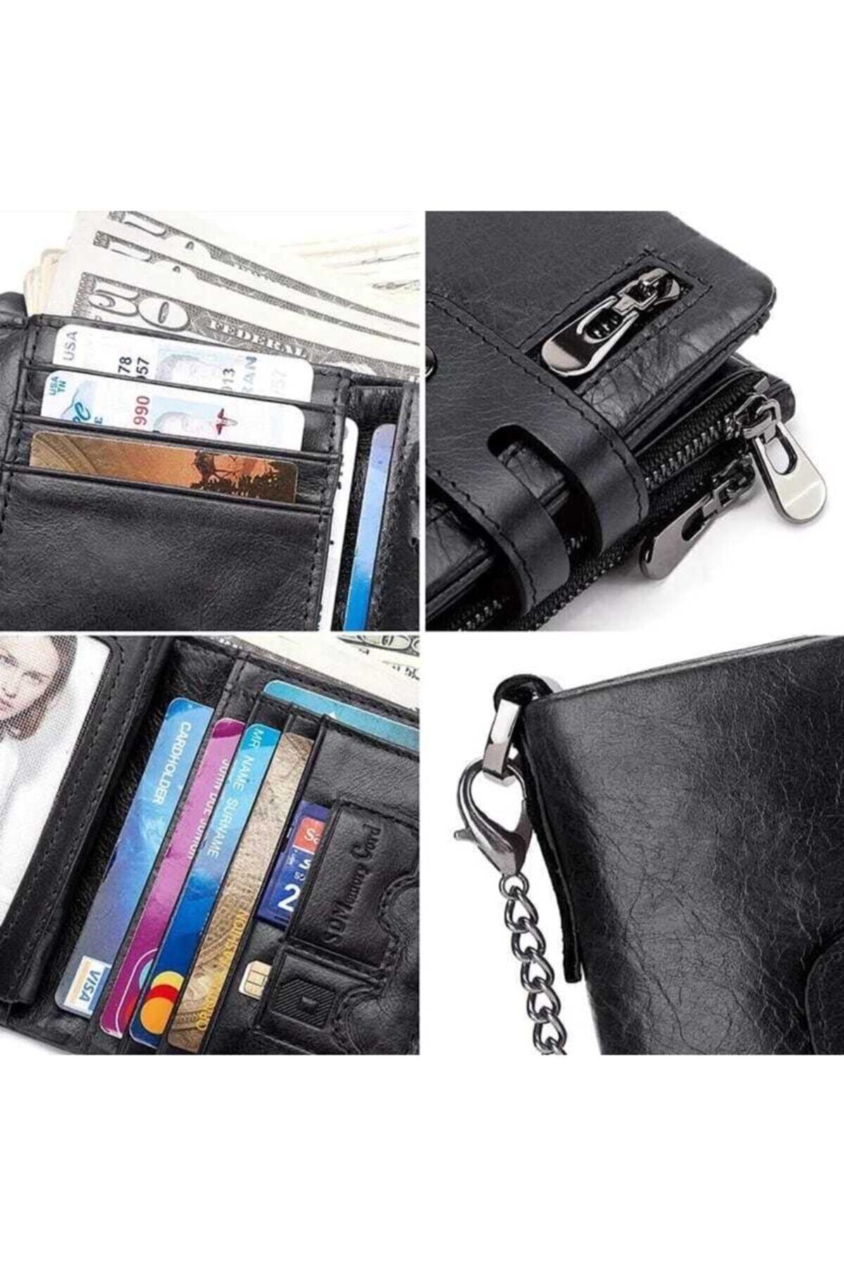 Jeep  Deri Cüzdan Yüzde Yüz Hakiki Deri Rfıd Korumalı - Görsel 5