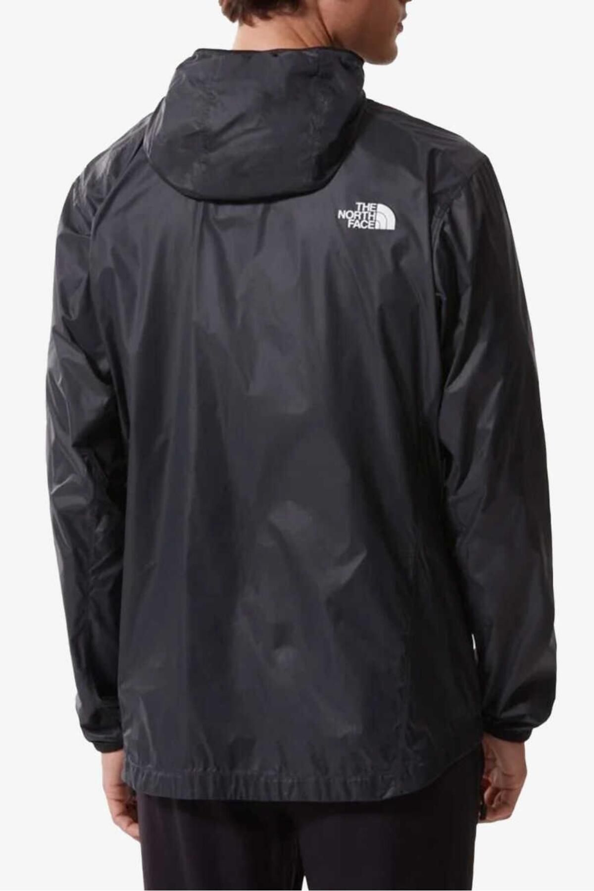 بارانی و بادگیر ورزشی مشکی مردانه بادهای در فضای باز کامل ZIP NF0A7SAMN81 The North Face