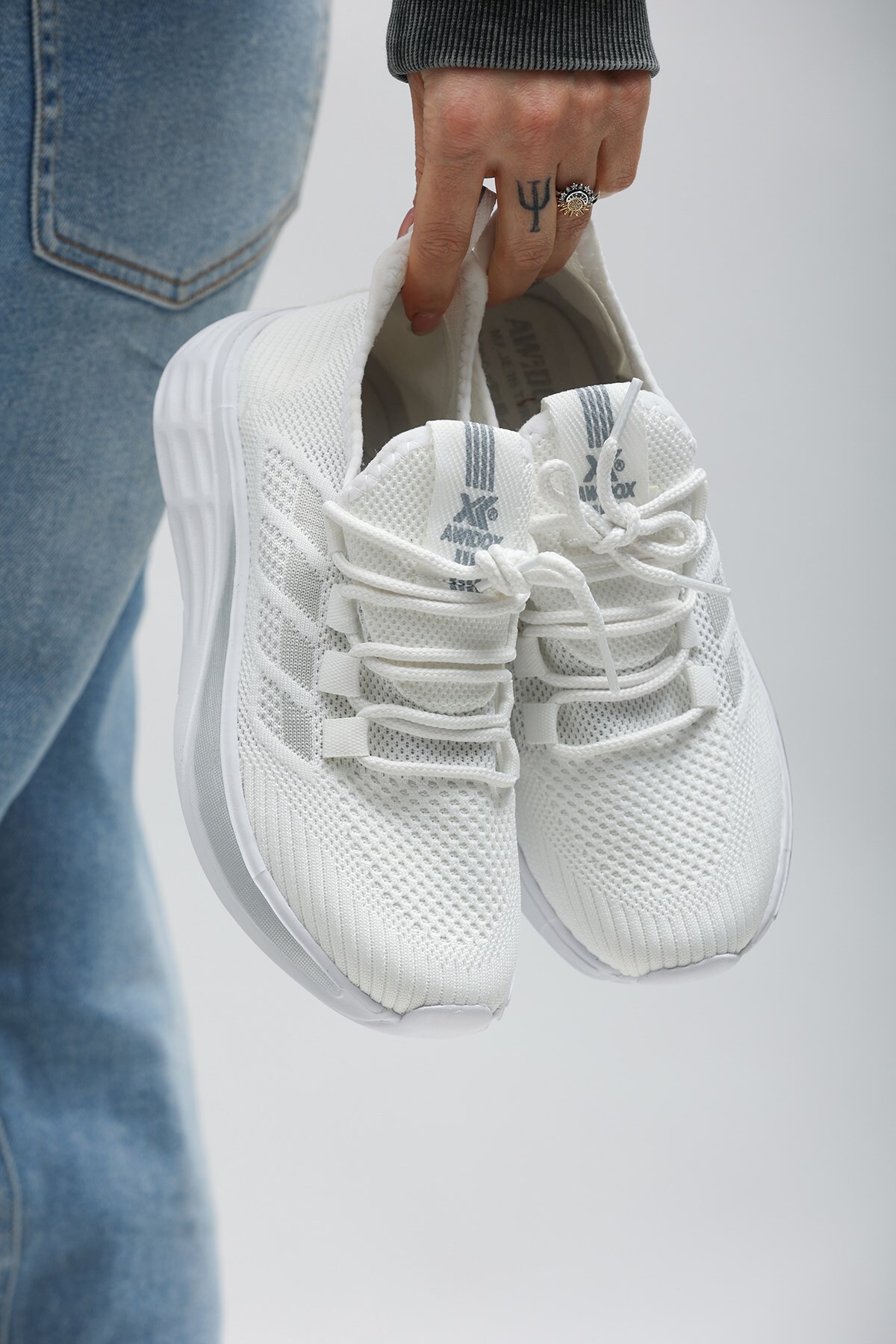 ALTUNTAŞ  Rahat, Hafif, Ortopedik, Yazlık, Bağcıksız, Fileli Sneaker Beyaz Ayakkabı - Görsel 2