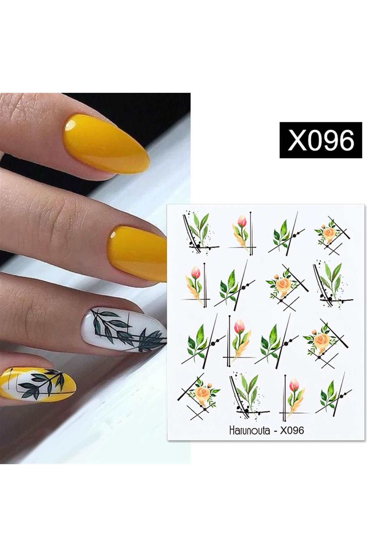 برچسب هنر ناخن انتقال آب X096 (52340-16) tırnakmania