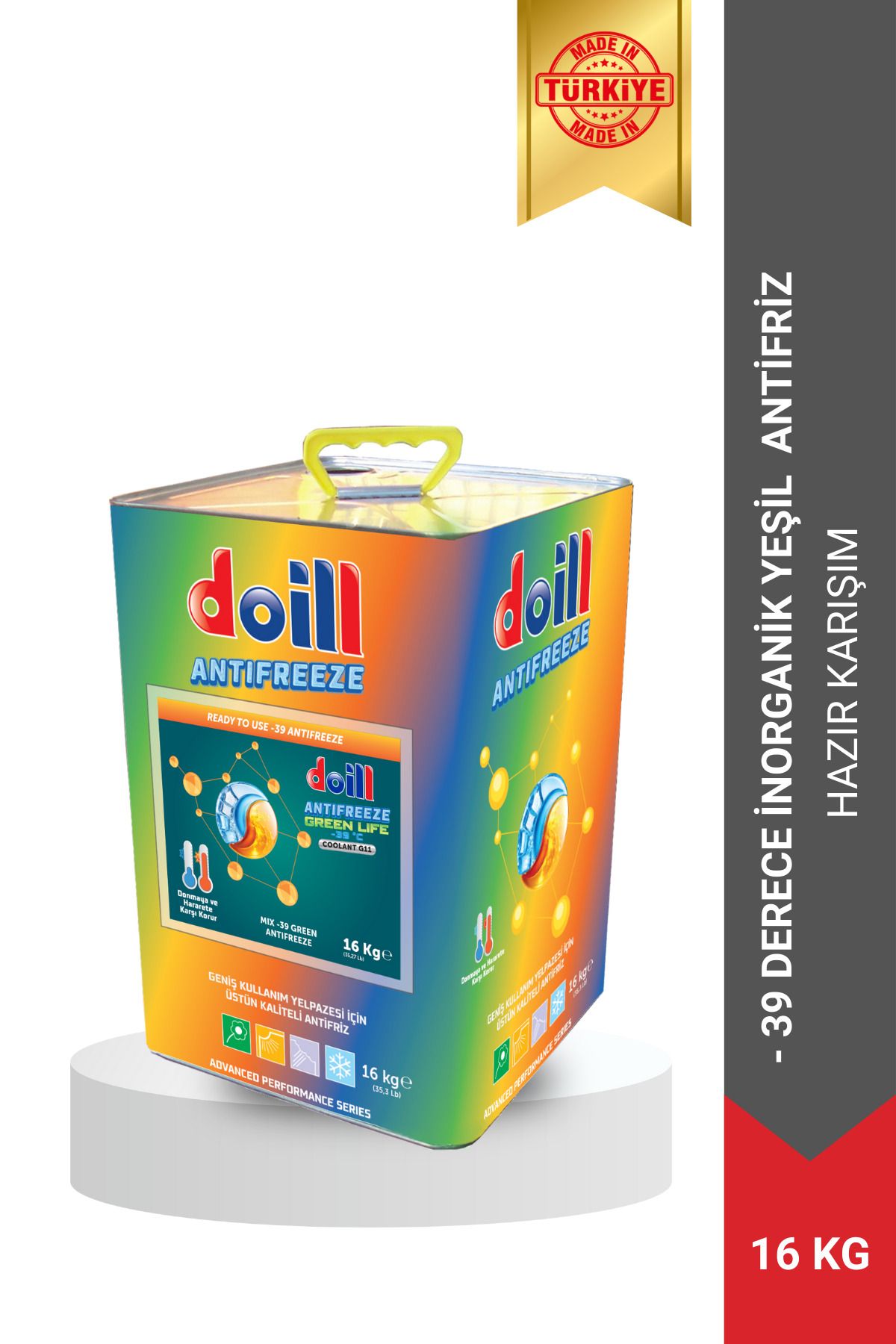 doill -39 Derece Hazır Karışım 16 Kilogram Yeşil Antifriz - G11 (Üretim Yılı: 2025)
