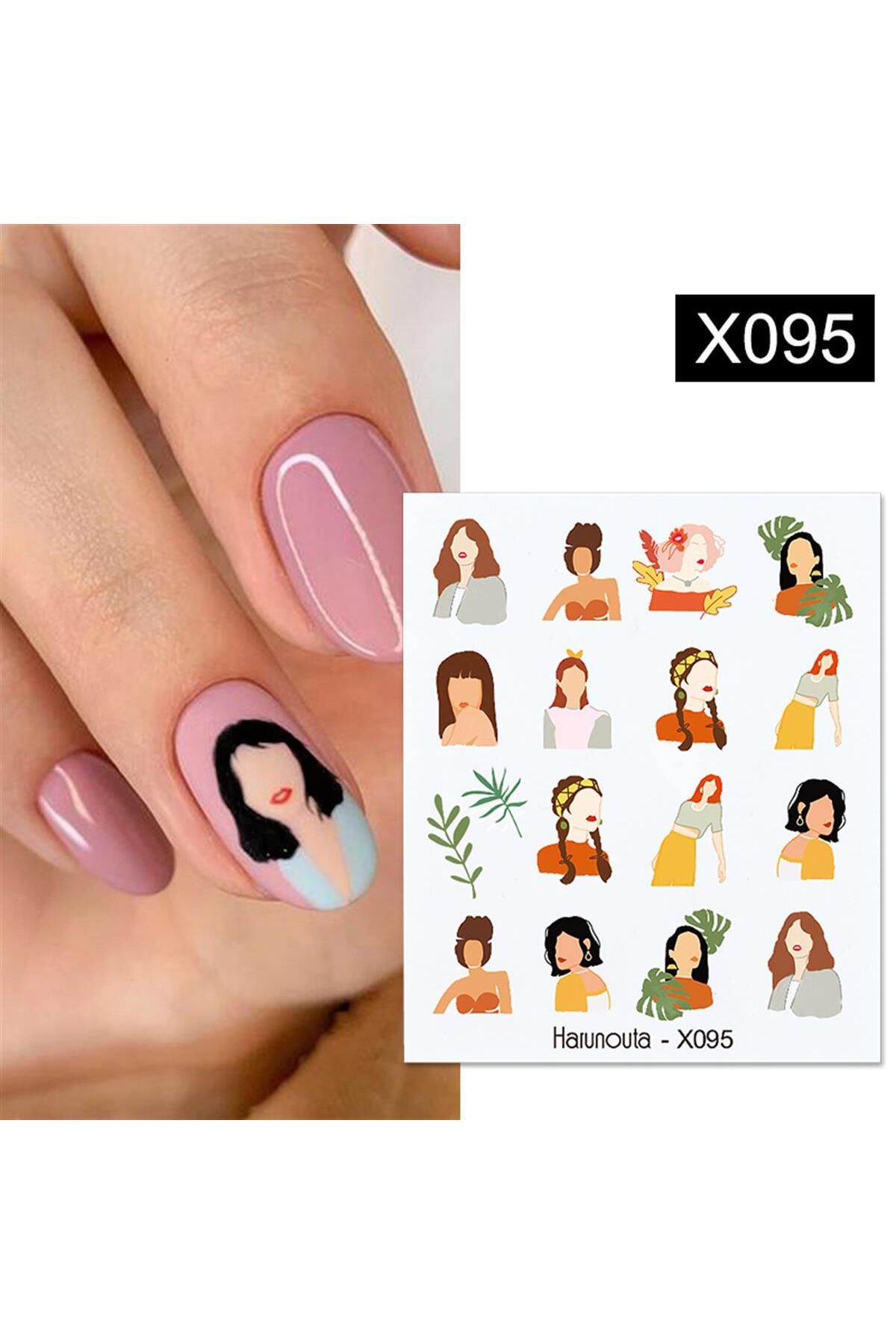 برچسب هنر ناخن انتقال آب X095 (52340-15) tırnakmania