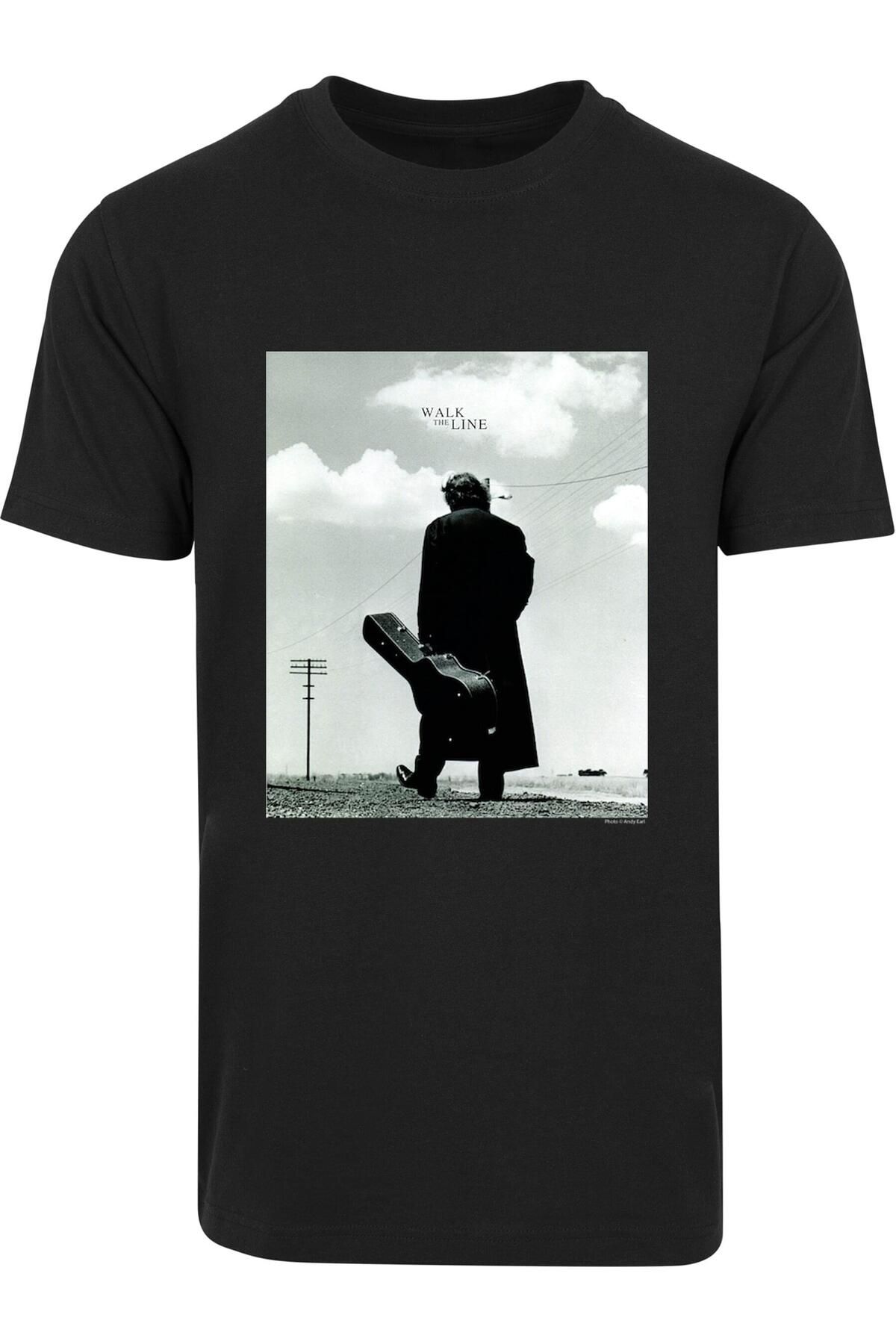 Merchcode-Johnny Cash – T-Shirt mit Aufdruck „Walk the Line“ 1