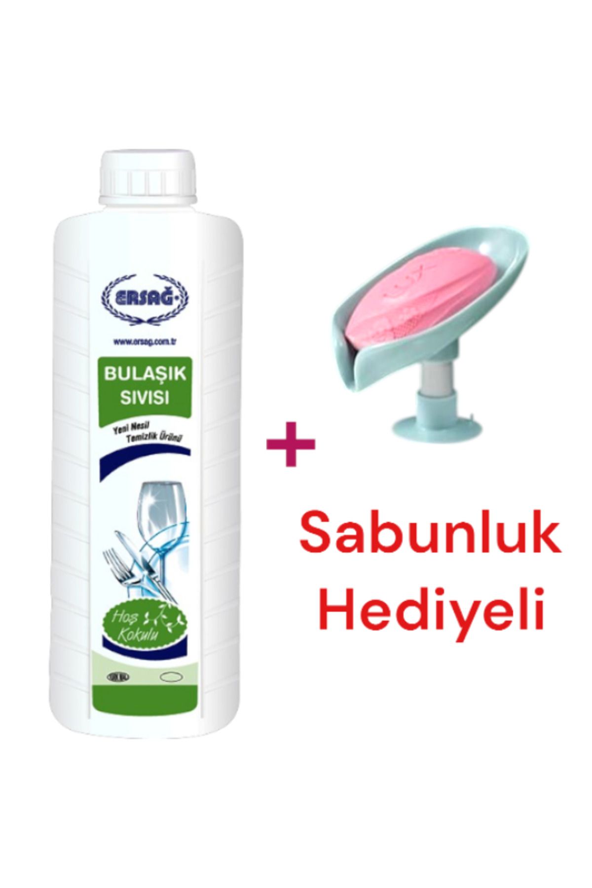 Ersağ Bulaşık Sıvısı 1000 ml Sabunluk Hediye'li 118-13