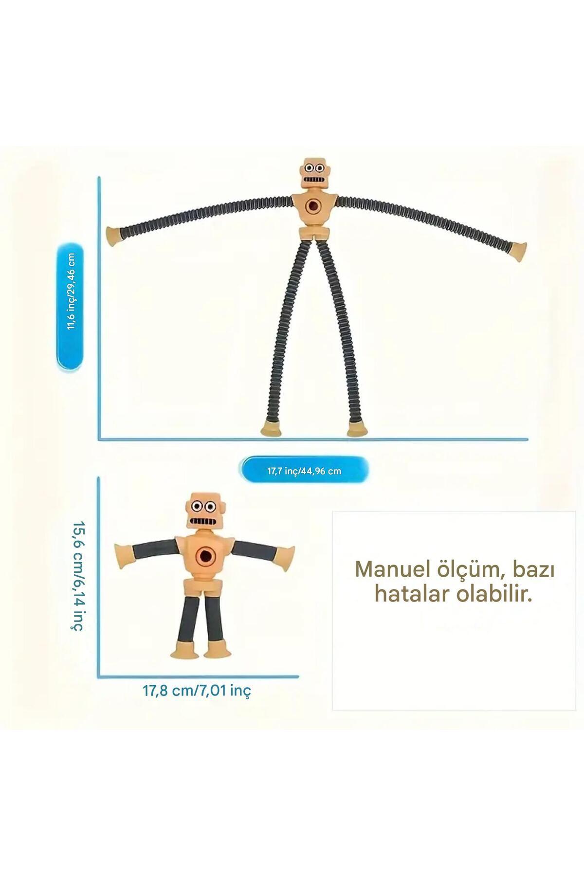 Generic Esnek Robot Oyuncak - Bükülebilir, Vakumlu Kollar ve Bacaklar ile Eğlenceli Yaratıcı Figür fotoğrafı 4 (önizleme)