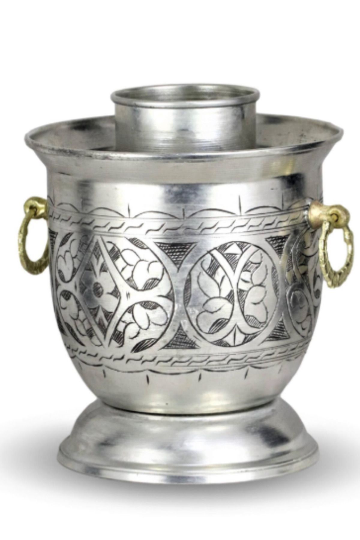 Efsoon Organics Kalın Eskitme Keski İşlemeli Bakır Ehli Keyf Rakı Şişelik