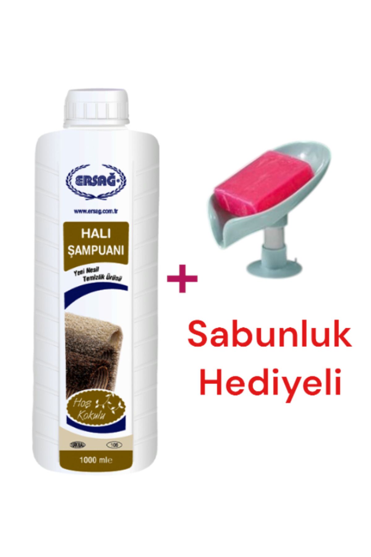 Ersağ Halı Şampuanı 1000 ml - ( Sabunluk Hediyeli ) 106-7