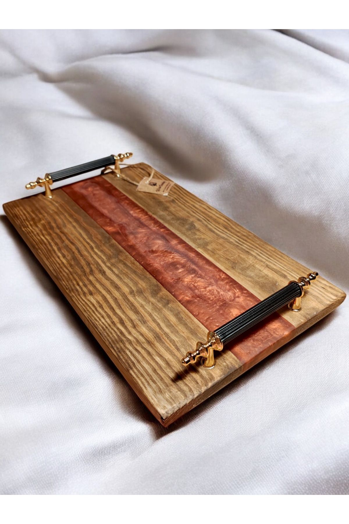 websunday-Handmade Epoxy Natural Wood Tray, Promise Tray, Coffee Presentation Tray 2