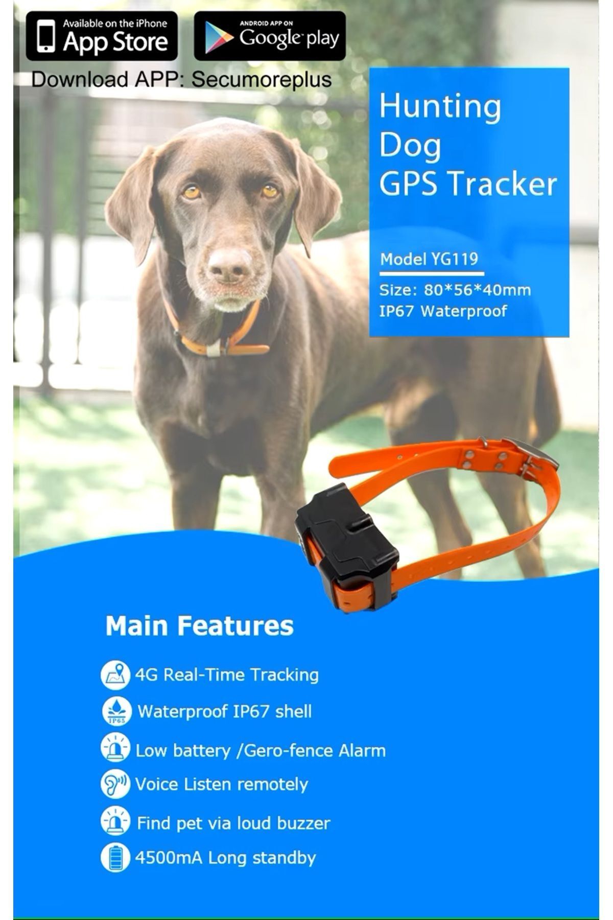 Universal-Tkstar 4g - New Dog Cat Pet Pet Gps Tracking System and Tracking Finding Device 4