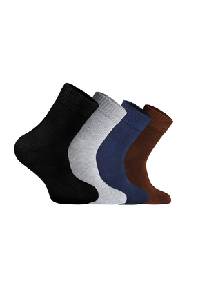 LOVE RAİN FASHİON Comfort Serisi 4 'lü Unisex Bambu Organik Diyabetik Günlük ...