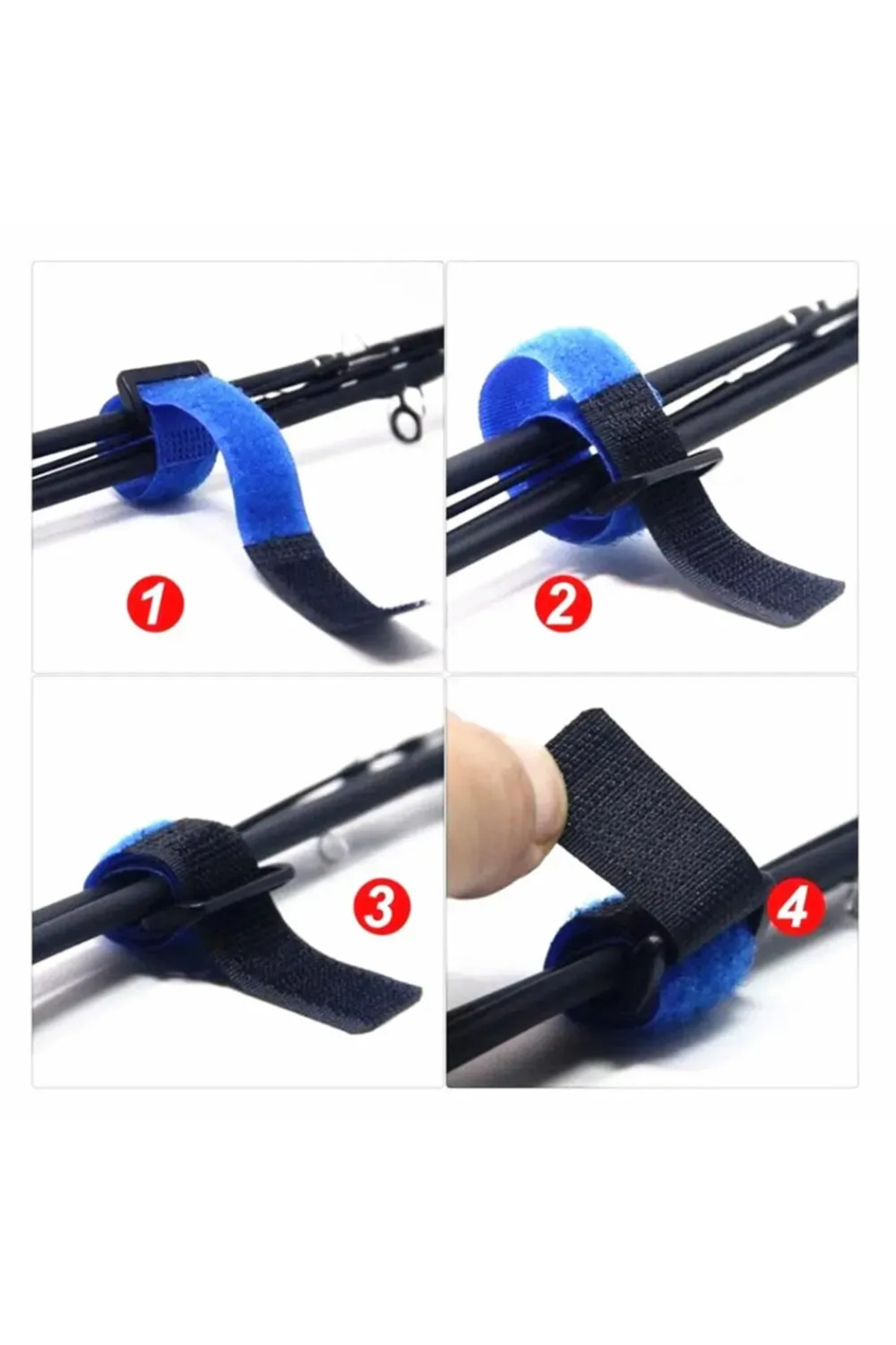 Choice-10pcs 20 * 200mm, Reusable Self-adhesive Nylon Zip Ties, Cable Fasteners 7