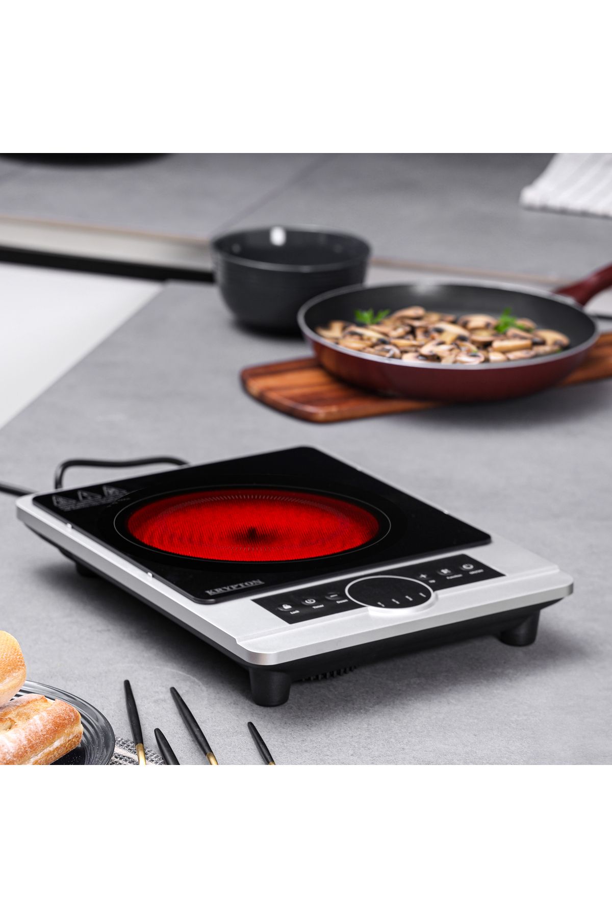 KRYPTON-Digital Infrared Cooker 2000W|10 Power Level|3 Hours Timer Setting|KNIC6058|2 Years Warranty 6